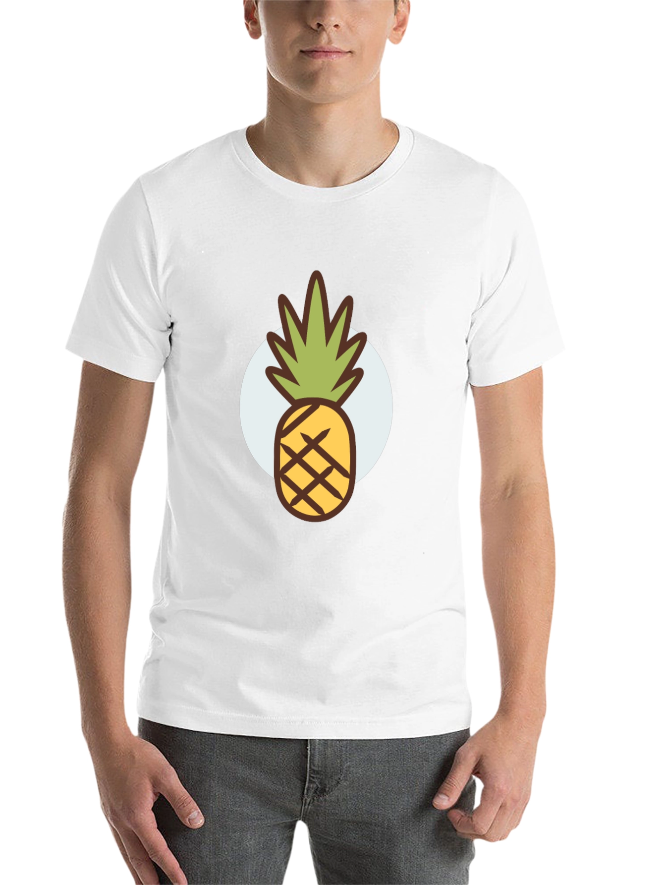 Black Pineapple Graphic Tee - Stylish Men's Black T-Shirt view 14