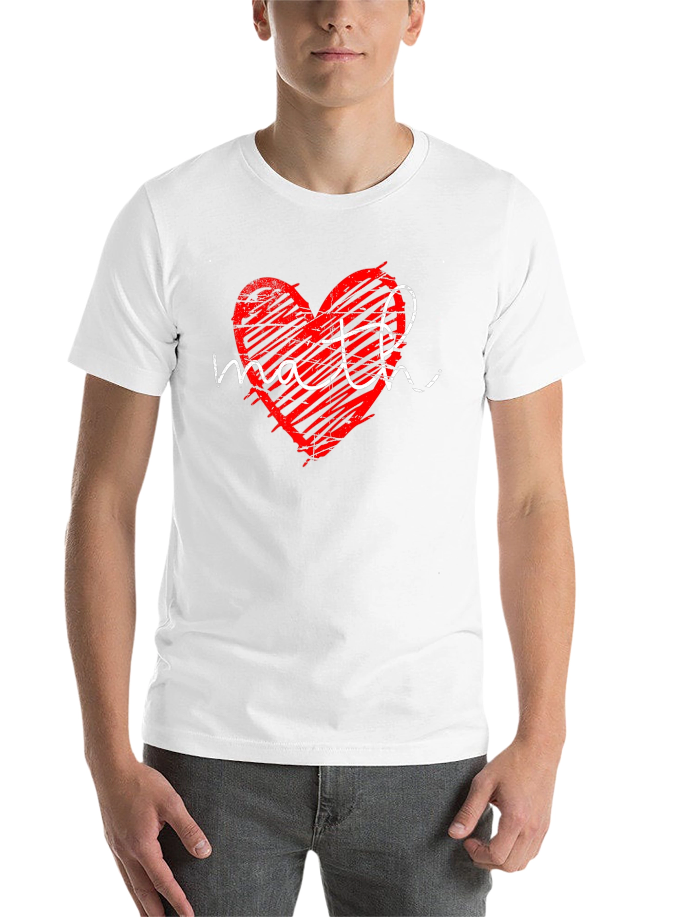Black Math Heart Graphic T-Shirt - Perfect for Math Lovers view 14