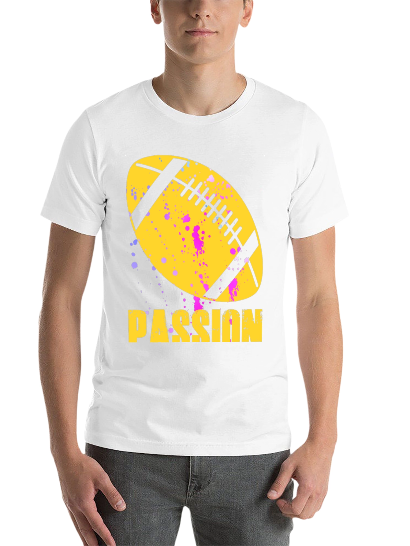 Black Passion Football Graphic Tee view 14