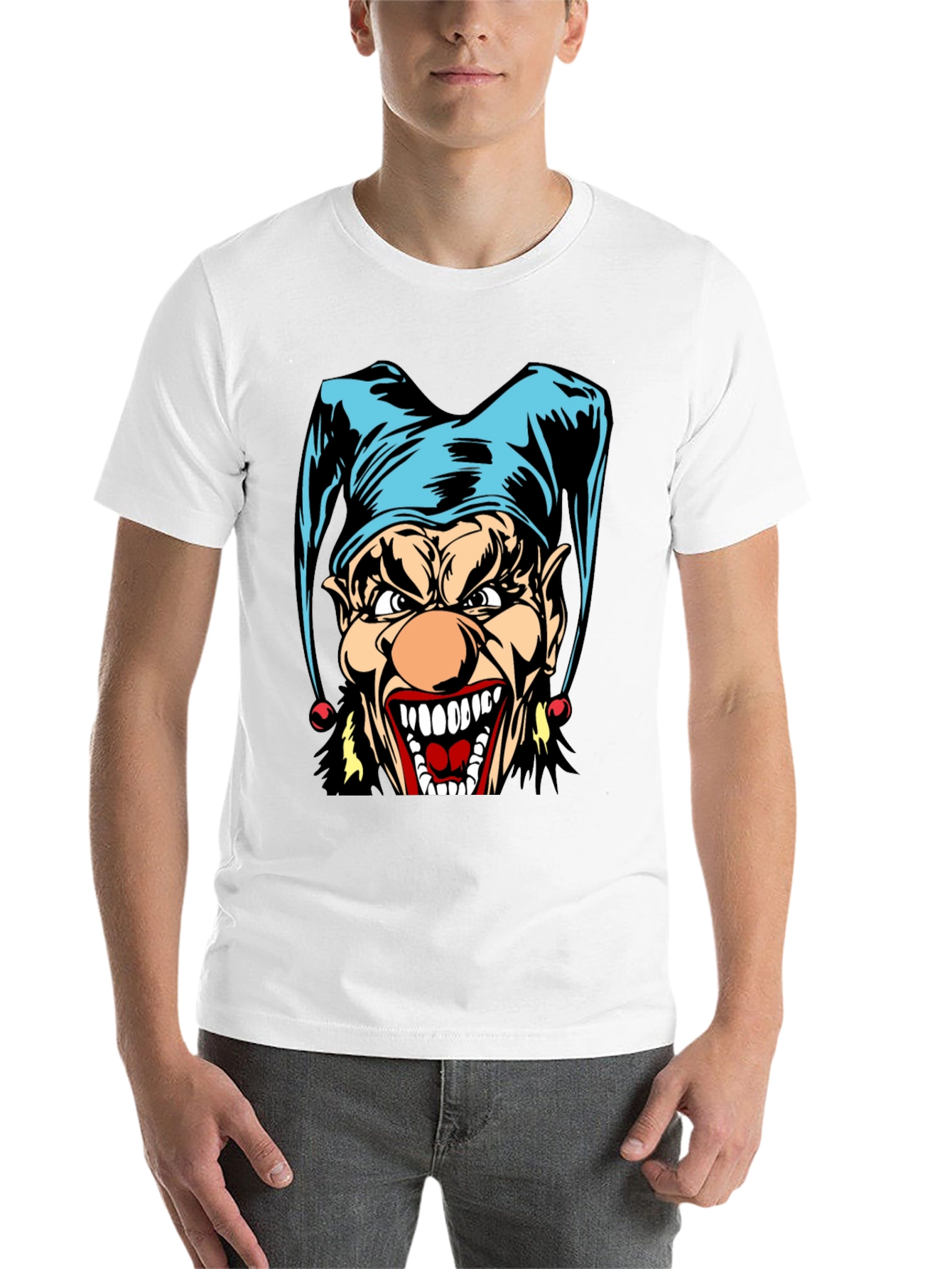 Black Evil Jester Graphic Tee view 14