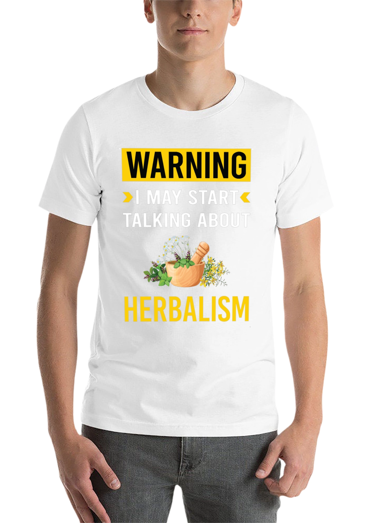 Black Herbalism Warning T-Shirt - Funny Herbalist Gift view 14