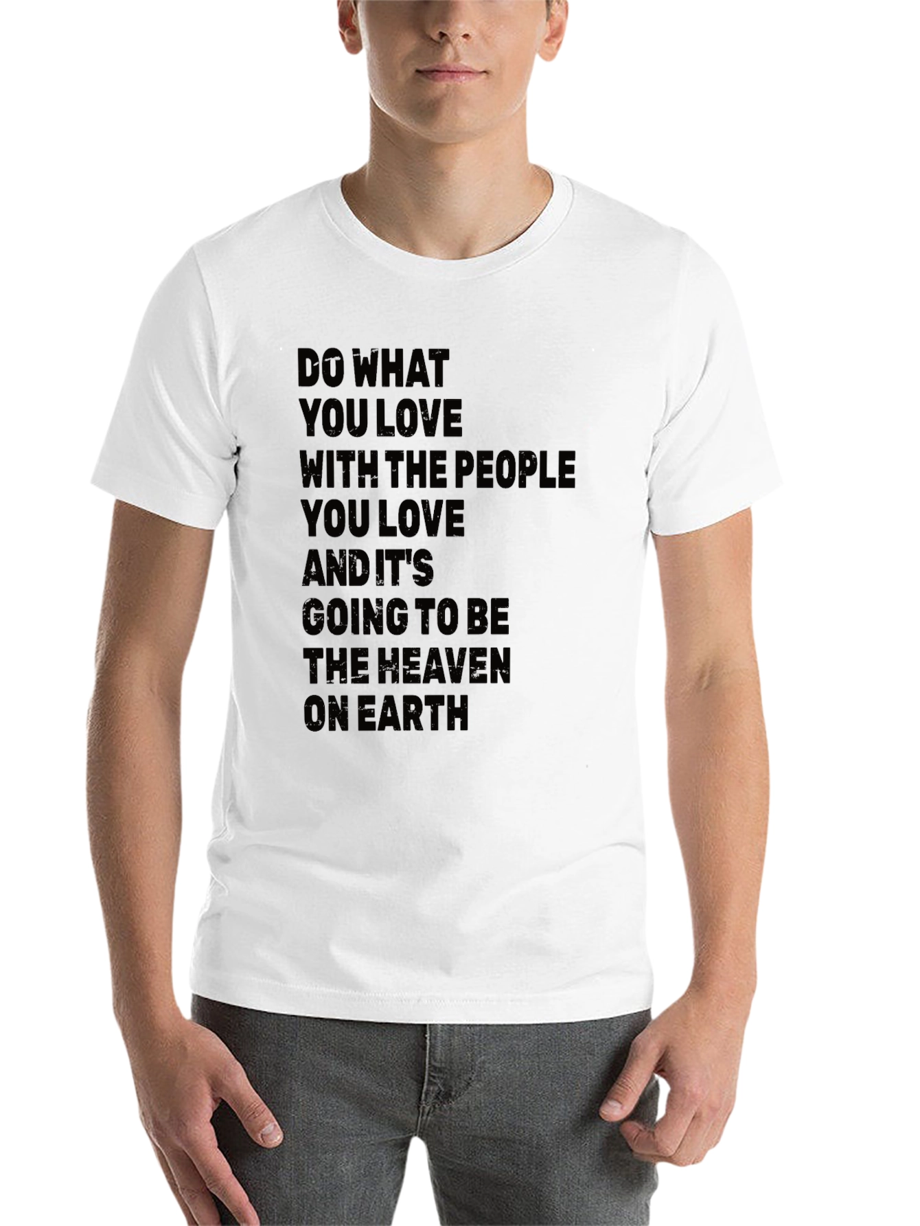 Black Inspirational Quote T-Shirt - 'Do What You Love' view 14
