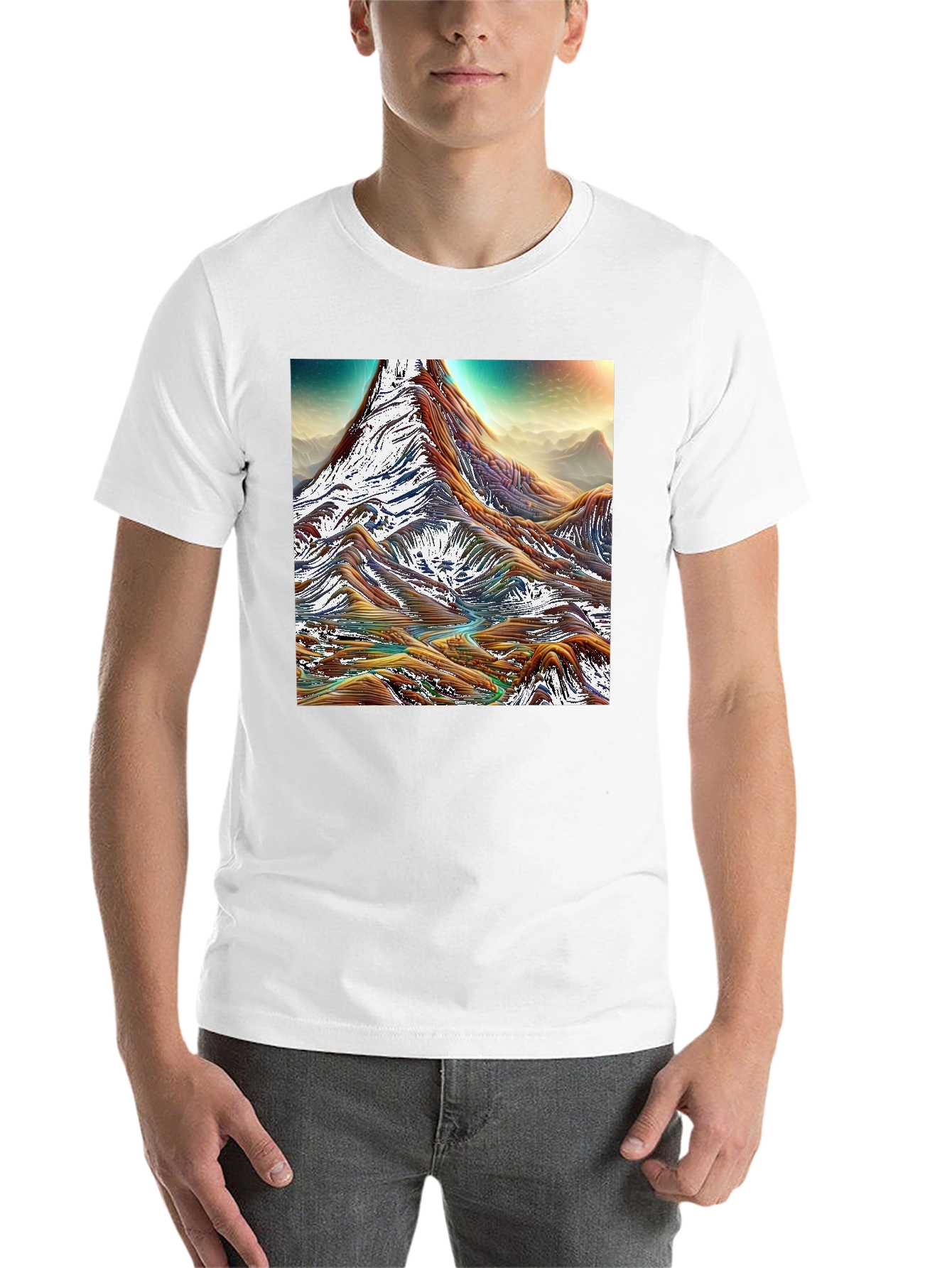 Black Mountain Range Graphic Tee - Black Cotton Comfort view 14