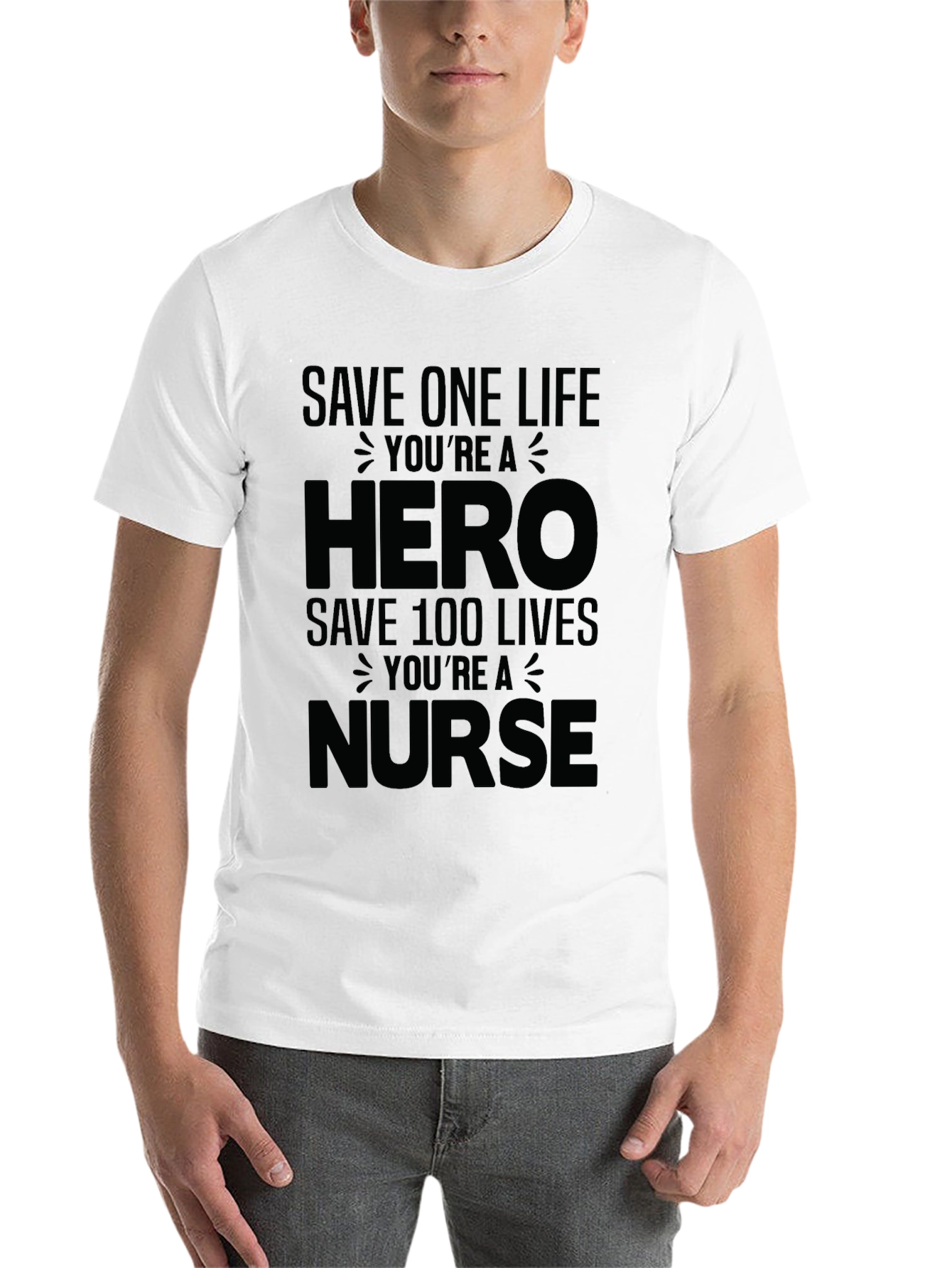 Black Nurse Hero Graphic Tee - Unisex view 14