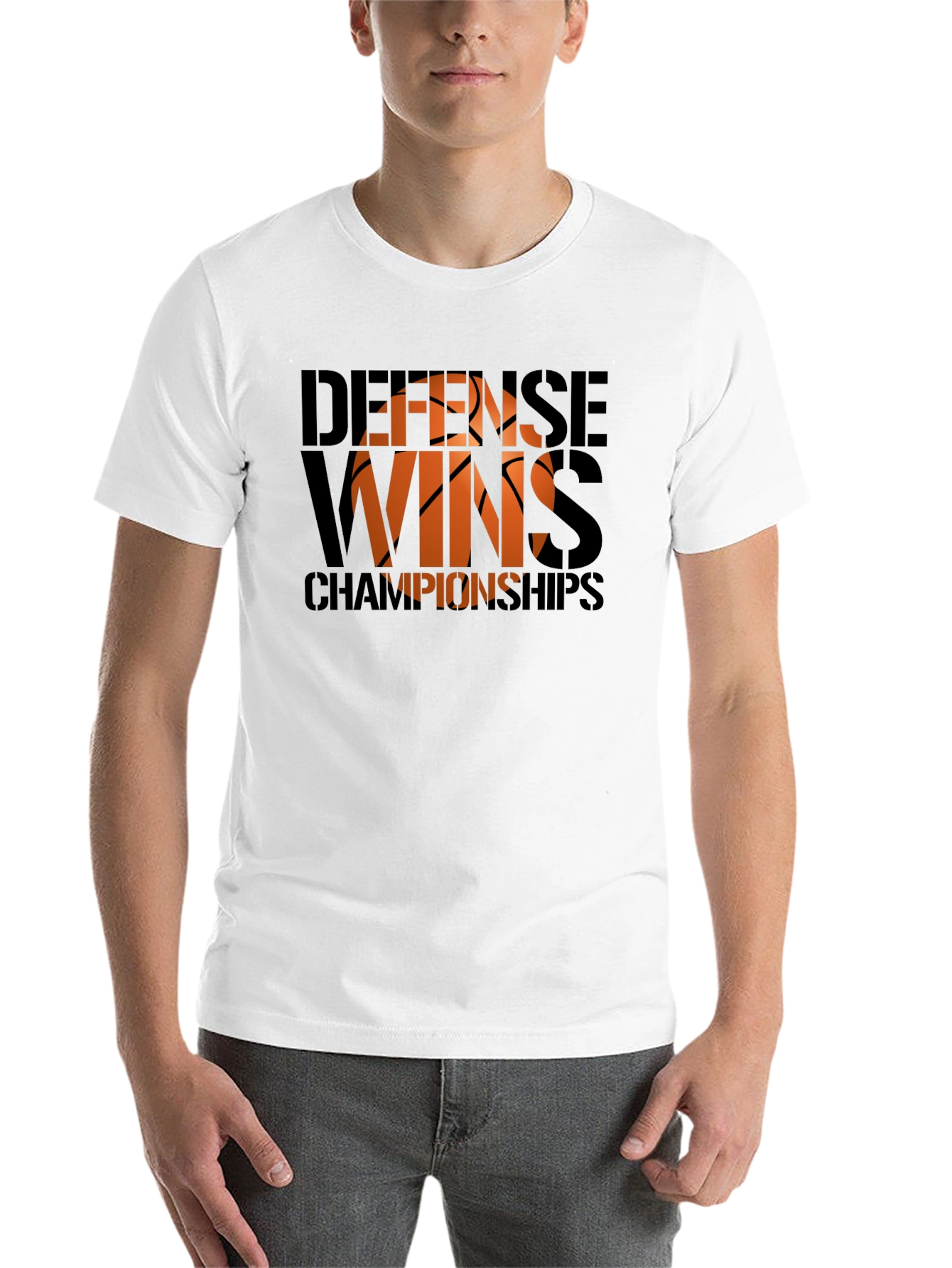 Black Defense Wins Championships Basketball Graphic Tee view 14