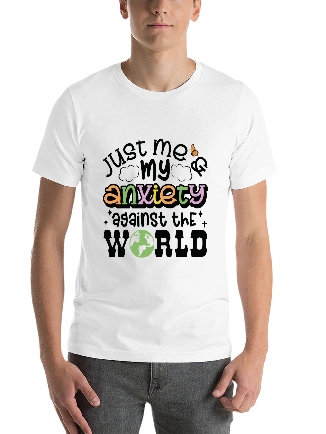 Anxiety T-Shirt - Just Me, My Anxiety Against the World - 14