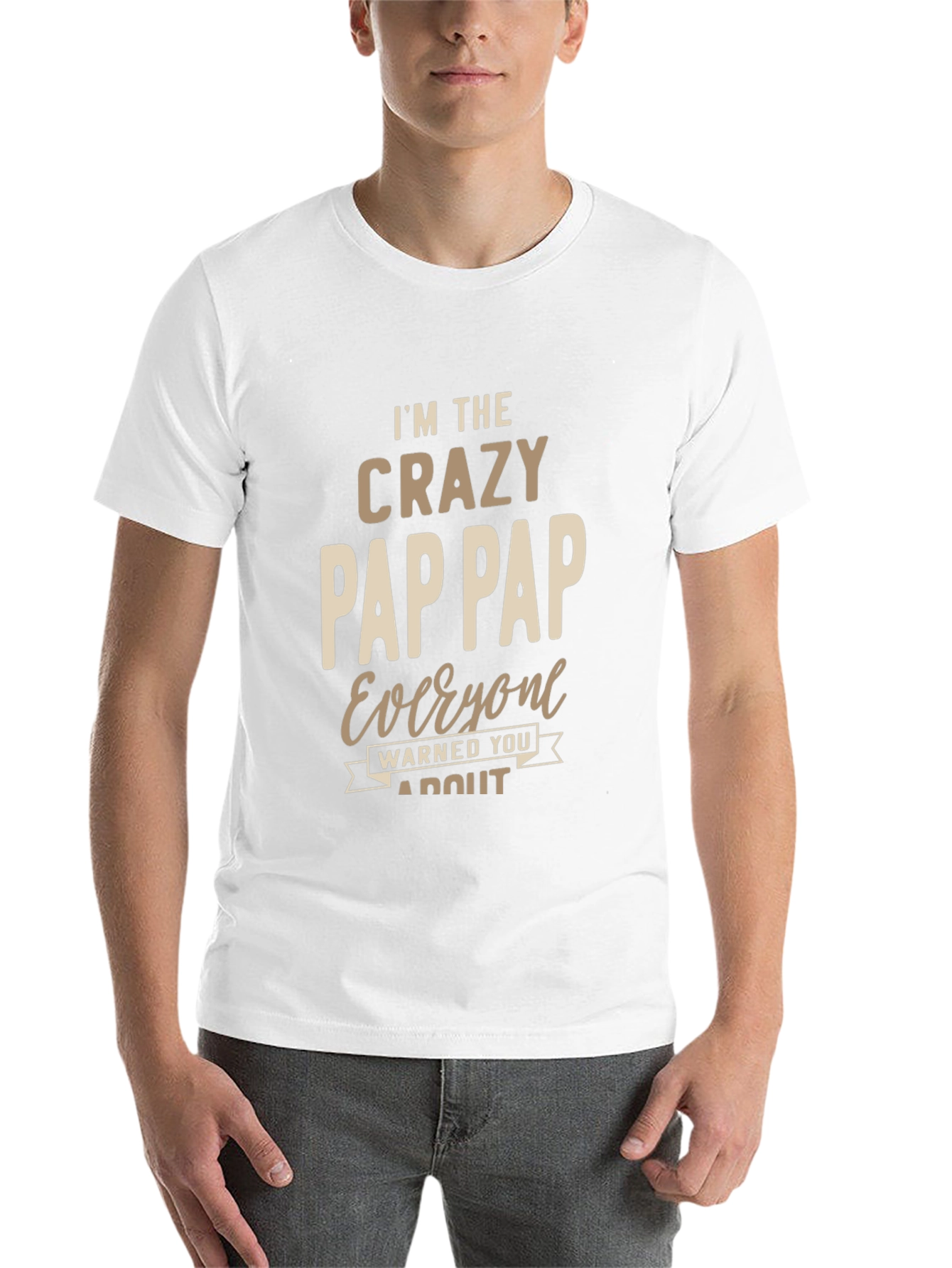 Black Crazy Pap Pap T-Shirt Funny Grandfather Tee view 14