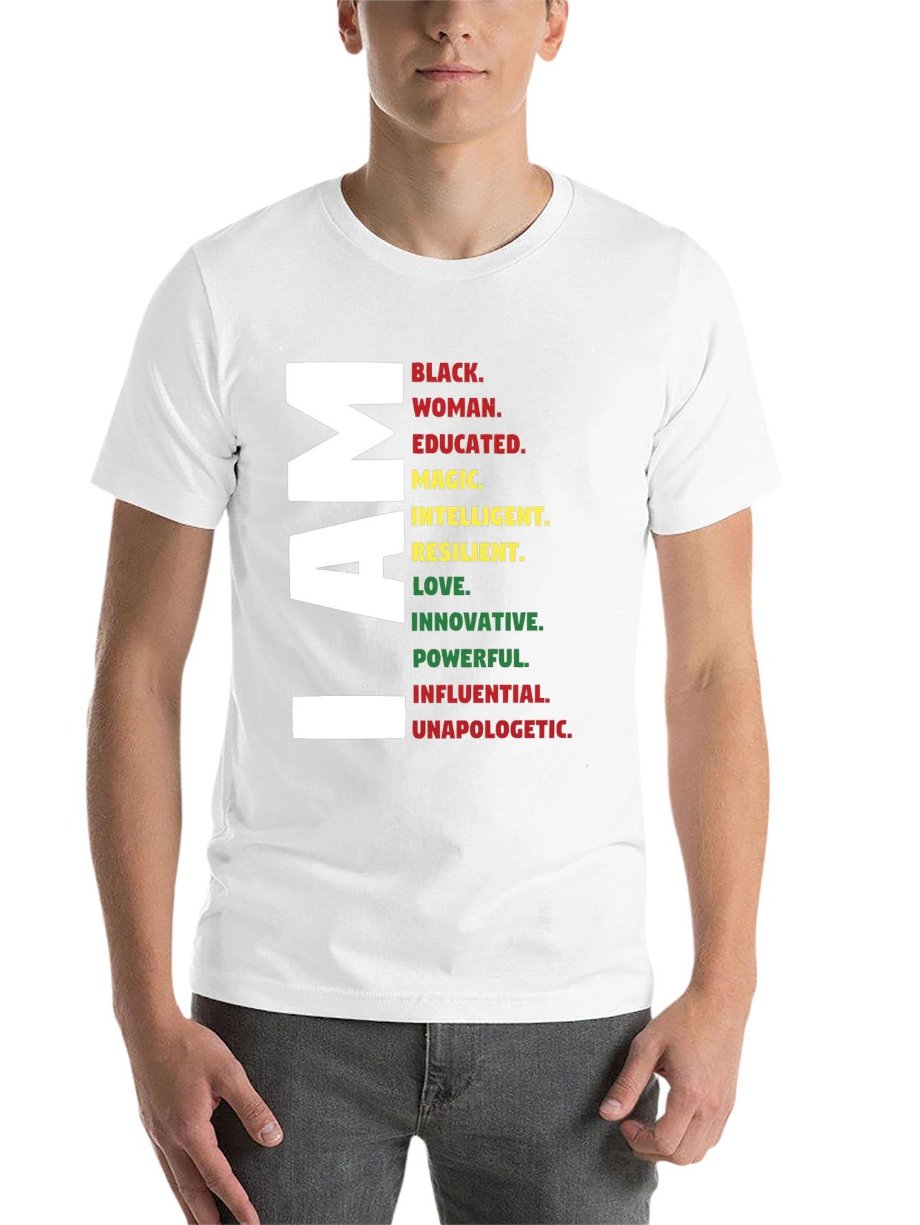 I AM Black Woman T-Shirt - Empowering Graphic Tee - 14