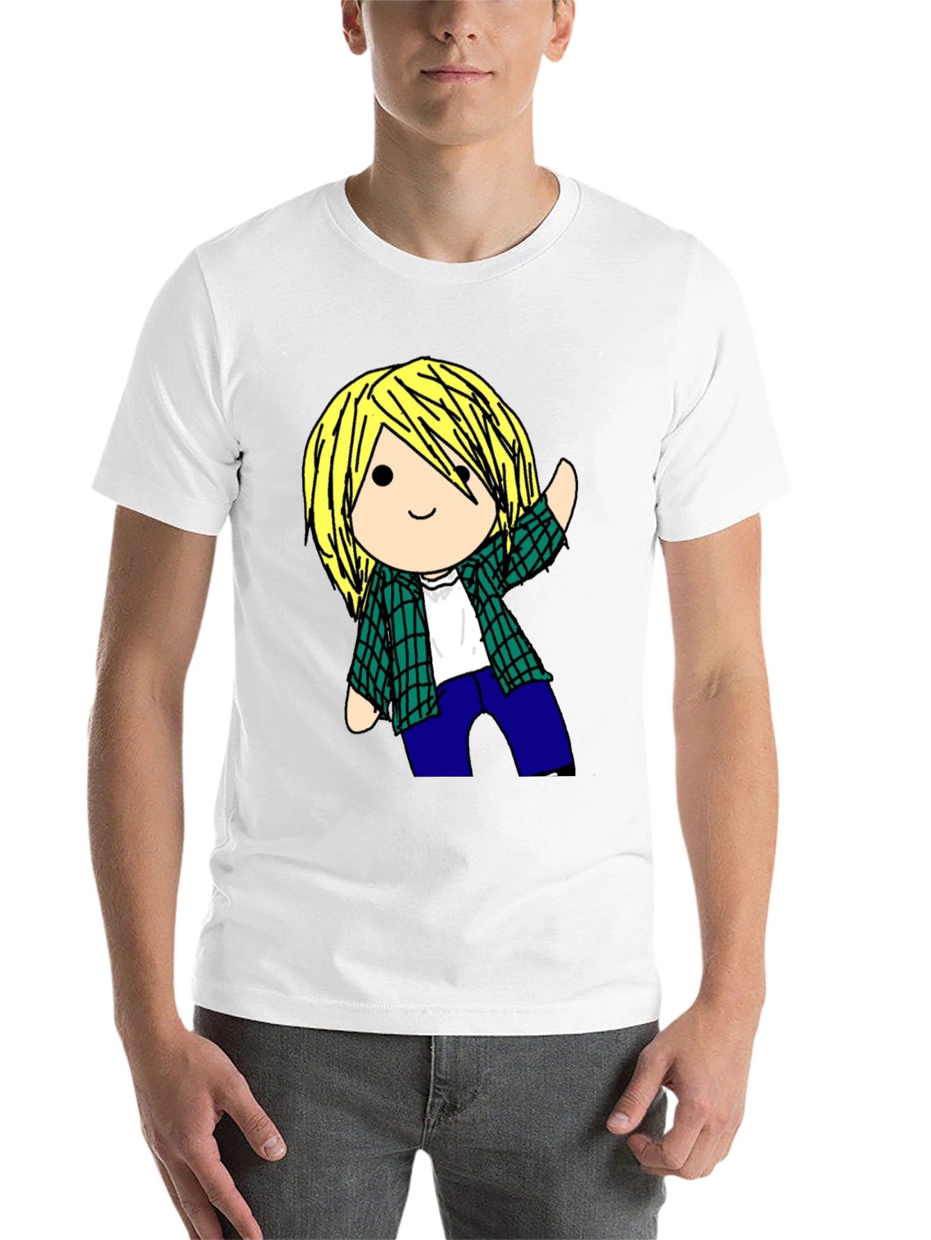 Black Cartoon Character Black T-Shirt view 14