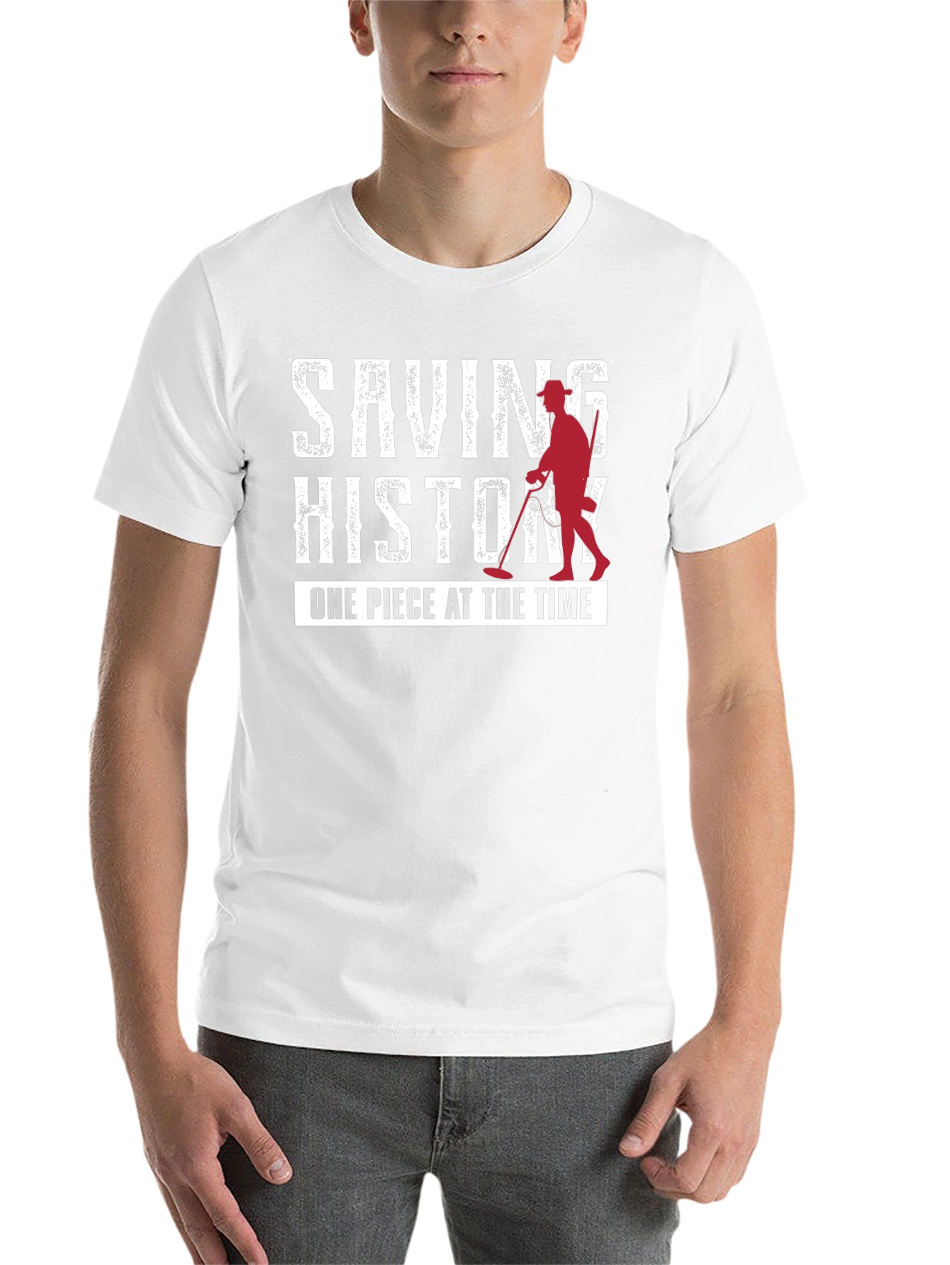 Black Saving History Metal Detecting T-Shirt view 14