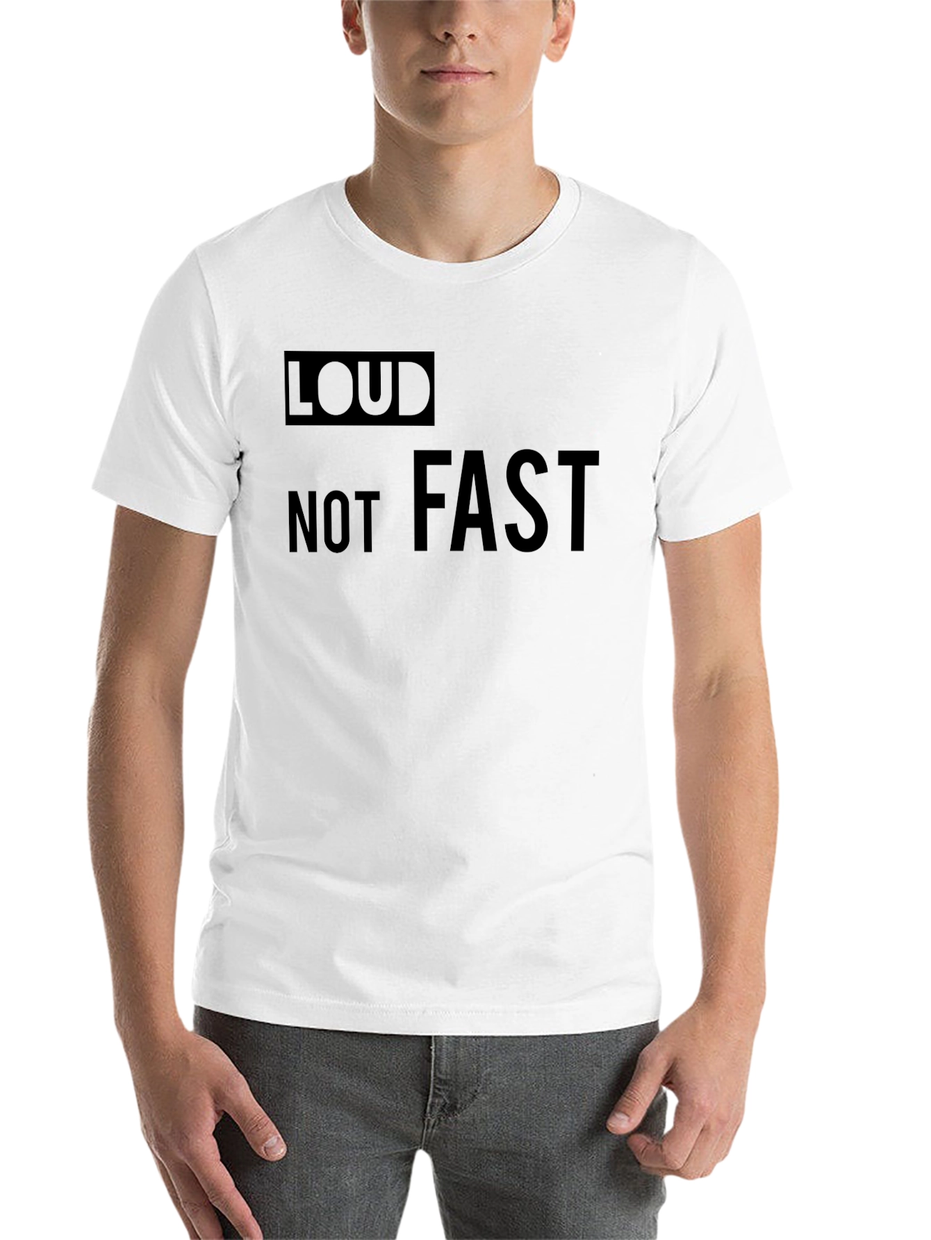 Black Loud Not Fast Graphic Tee - Black Cotton view 14