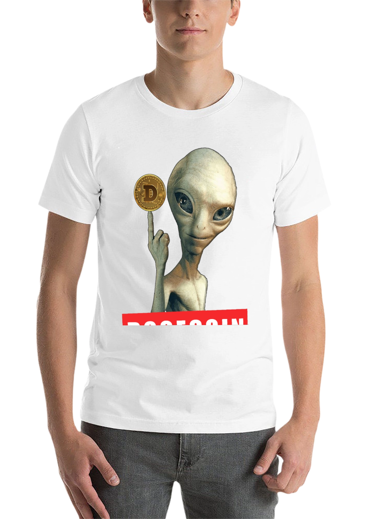 Black Alien Dogecoin T-Shirt - Crypto Tee view 14