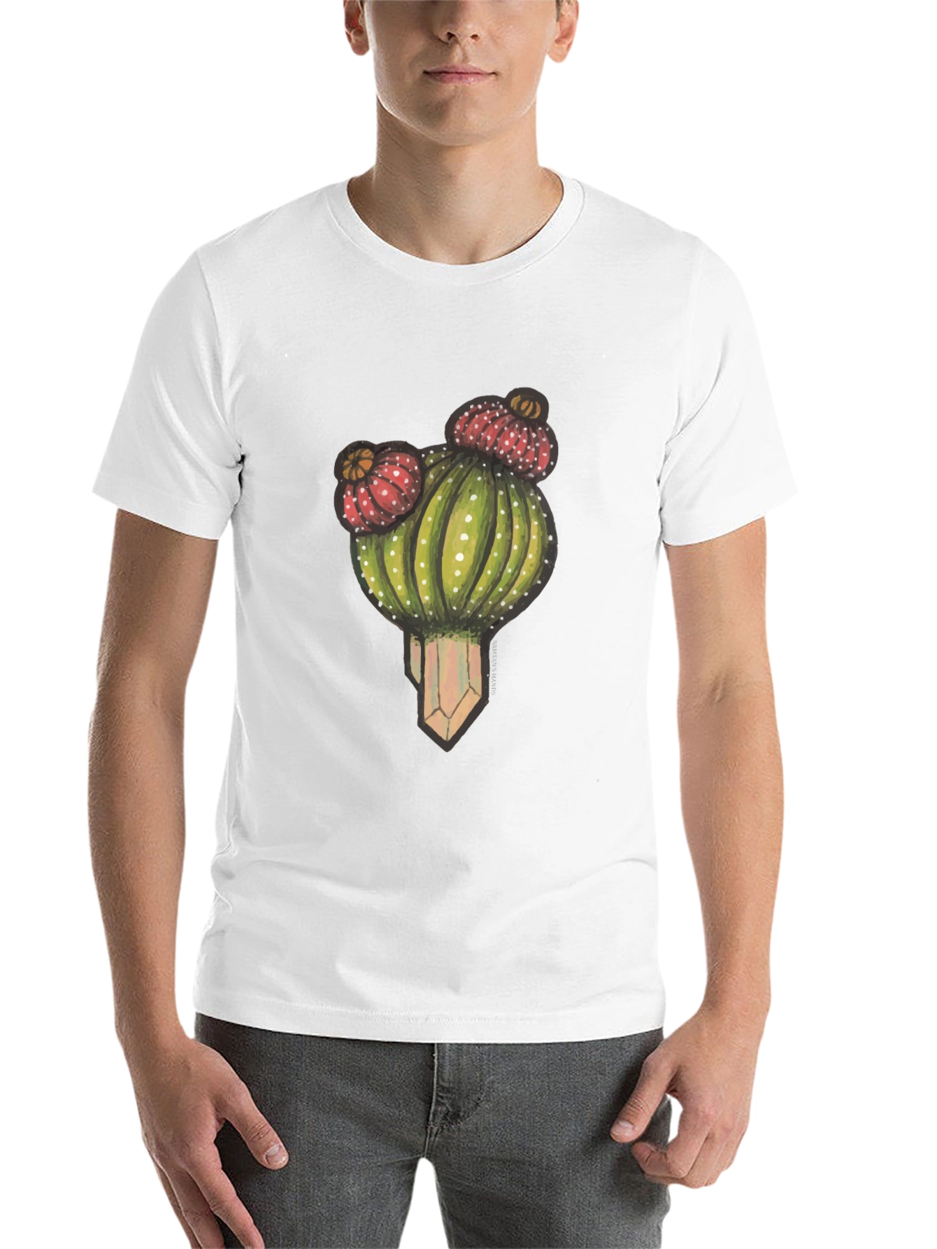 Black Cactus Graphic Tee - Stylish Unisex Black T-Shirt view 14