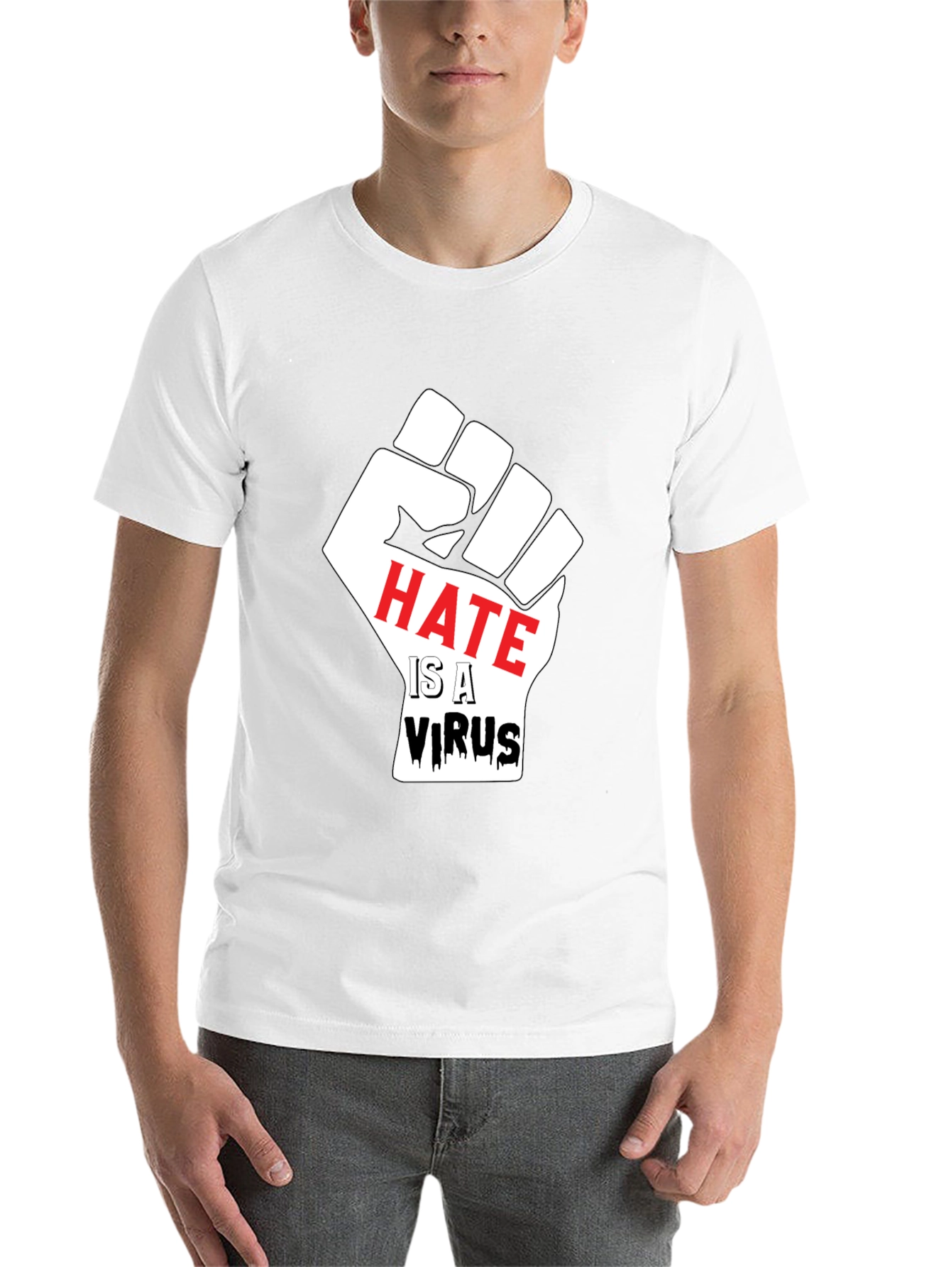 Hate is a Virus Graphic T-Shirt - 14