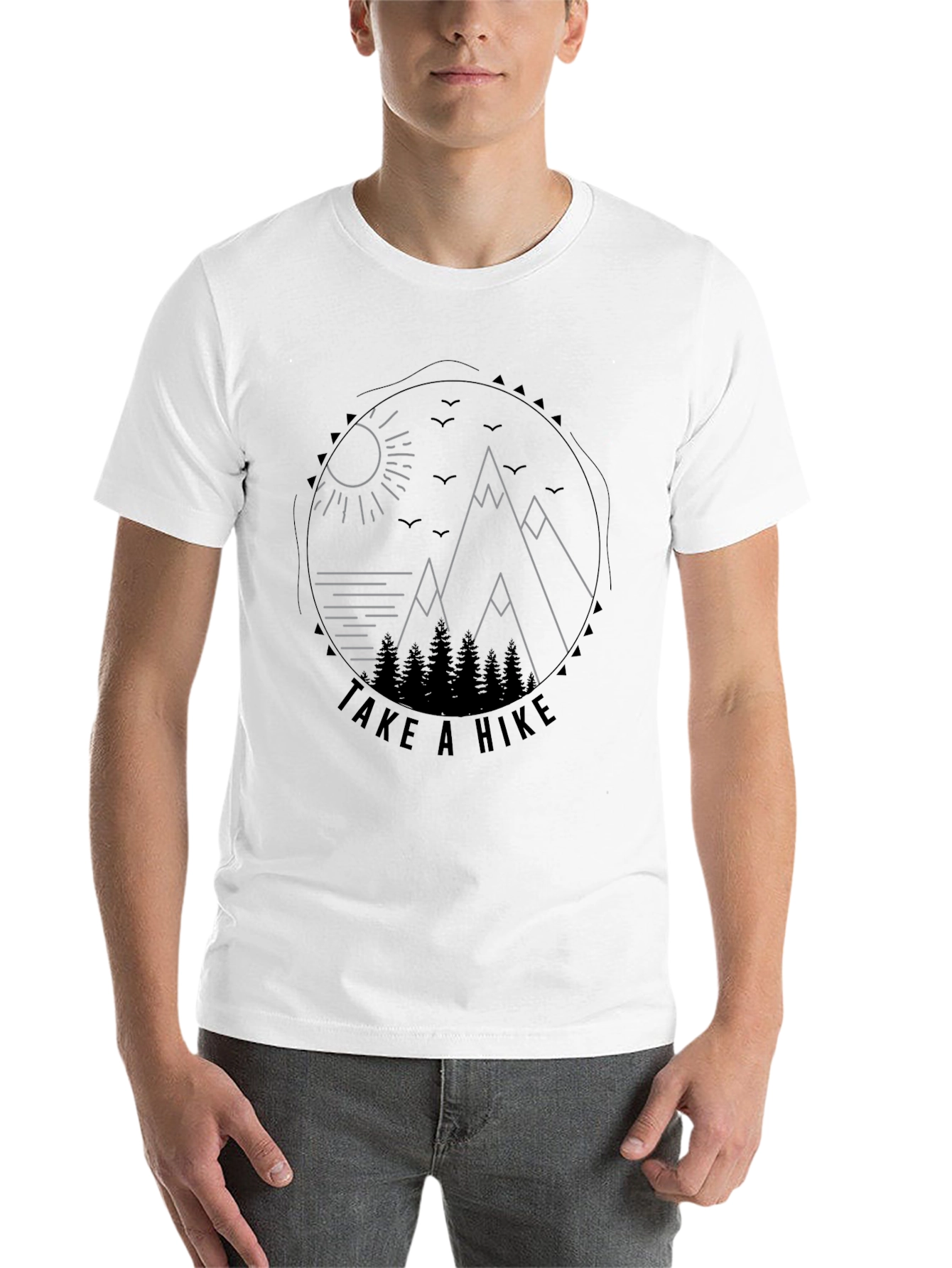 Black Black T-Shirt - "Take a Hike" Graphic Tee view 14