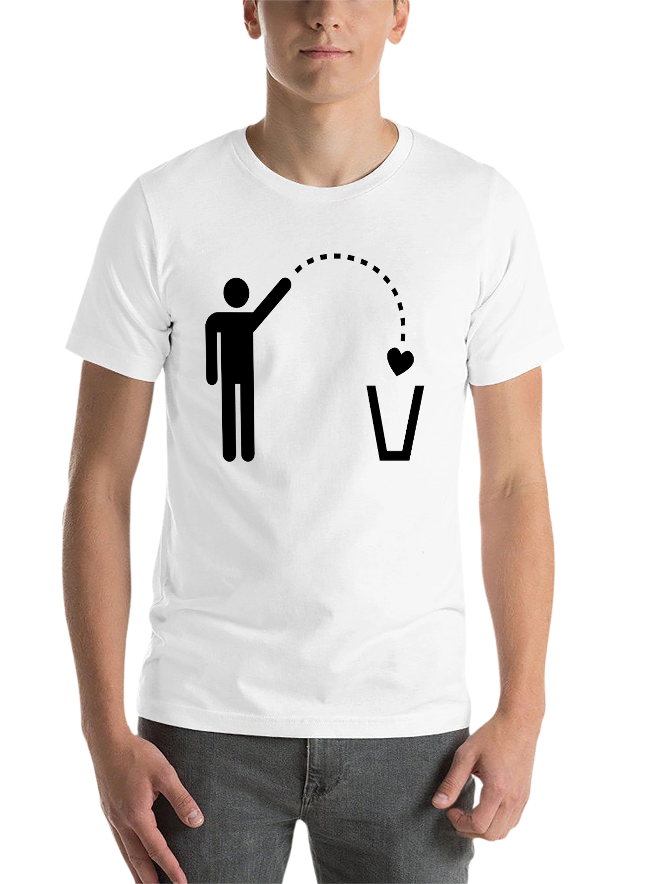 Black Heartbreak Toss T-Shirt - Funny Graphic Tee view 14