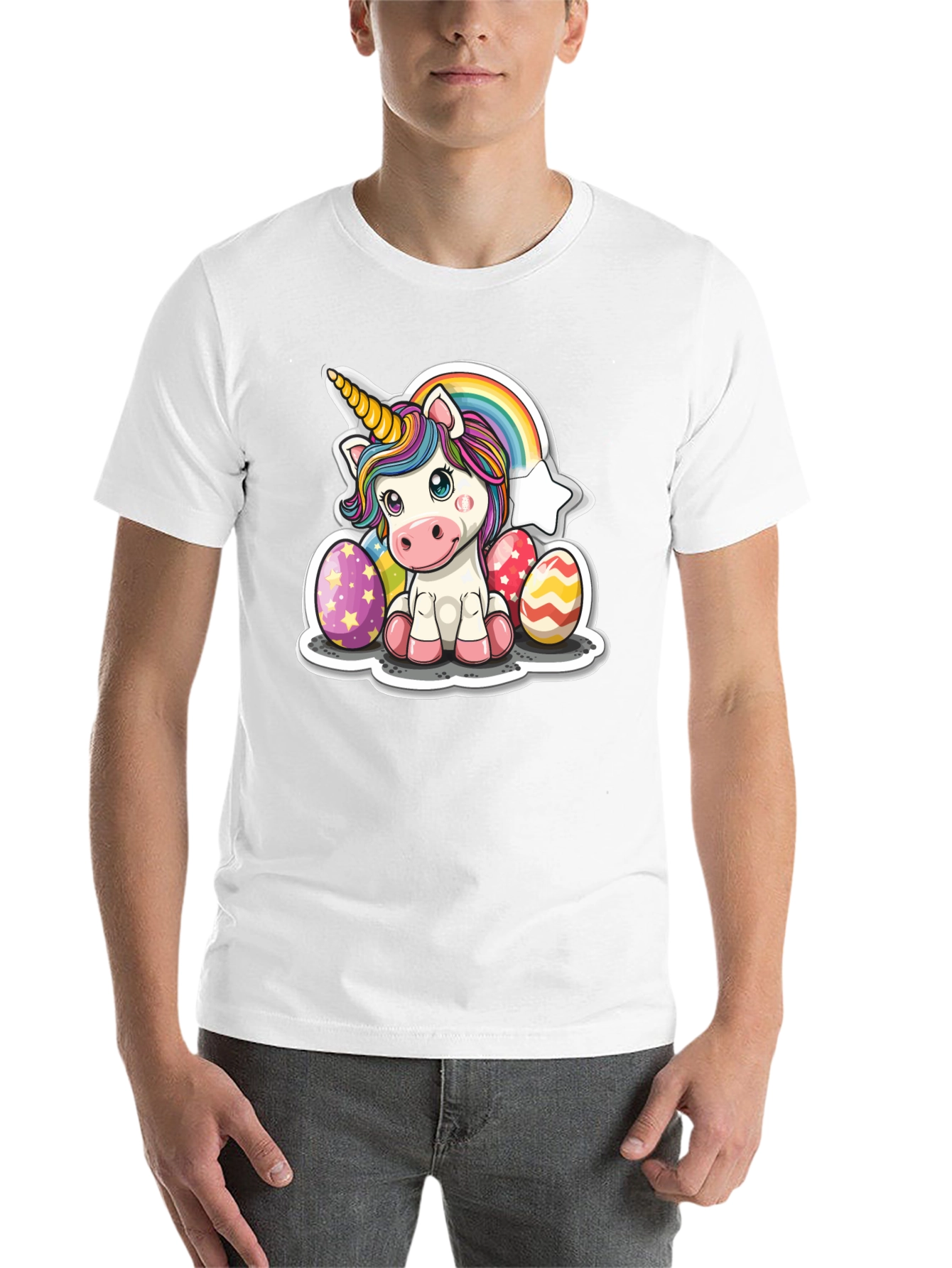 Black Unicorn Easter Egg T-Shirt view 14
