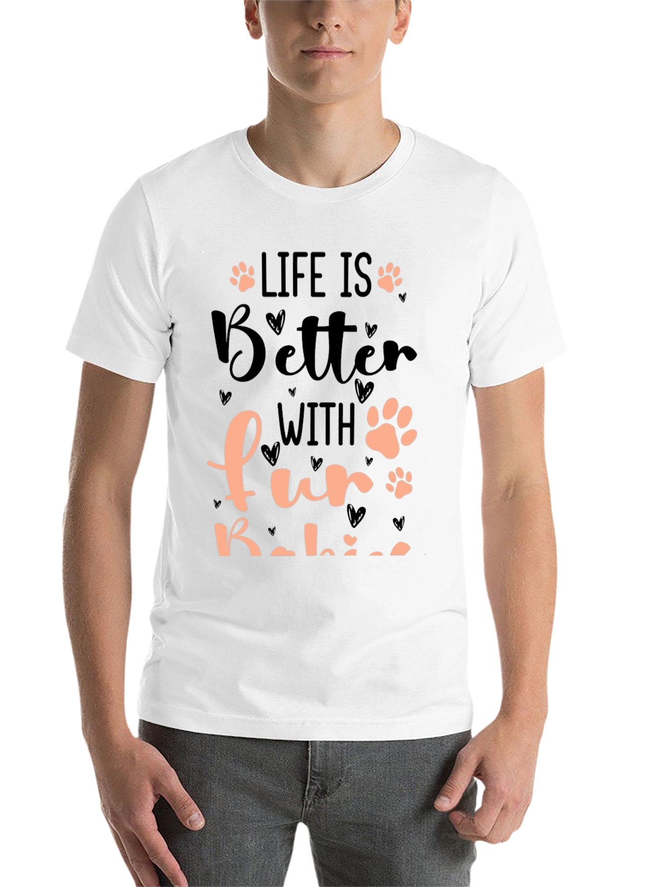 Black Life is Better with Fur Babies T-Shirt view 14