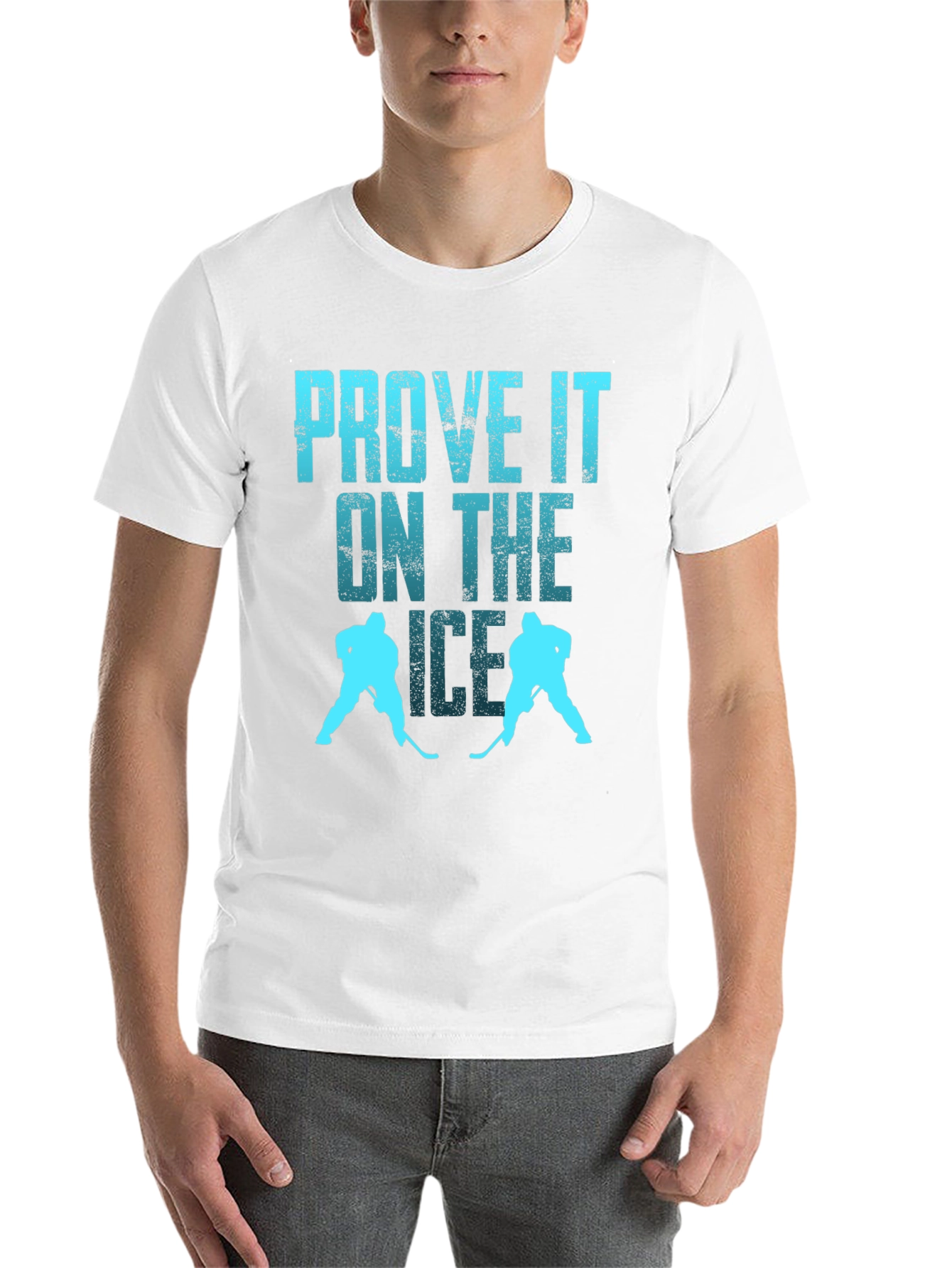 Black Prove It On The Ice Hockey Graphic Tee view 14