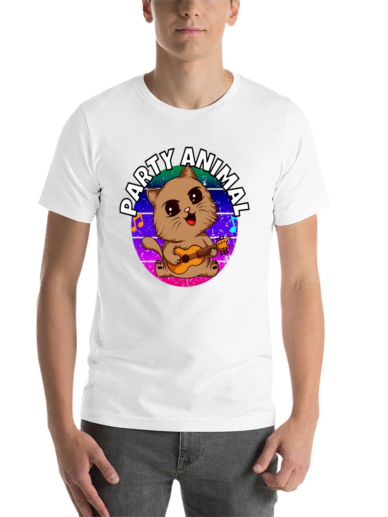 Black Party Animal Cat T-Shirt view 14