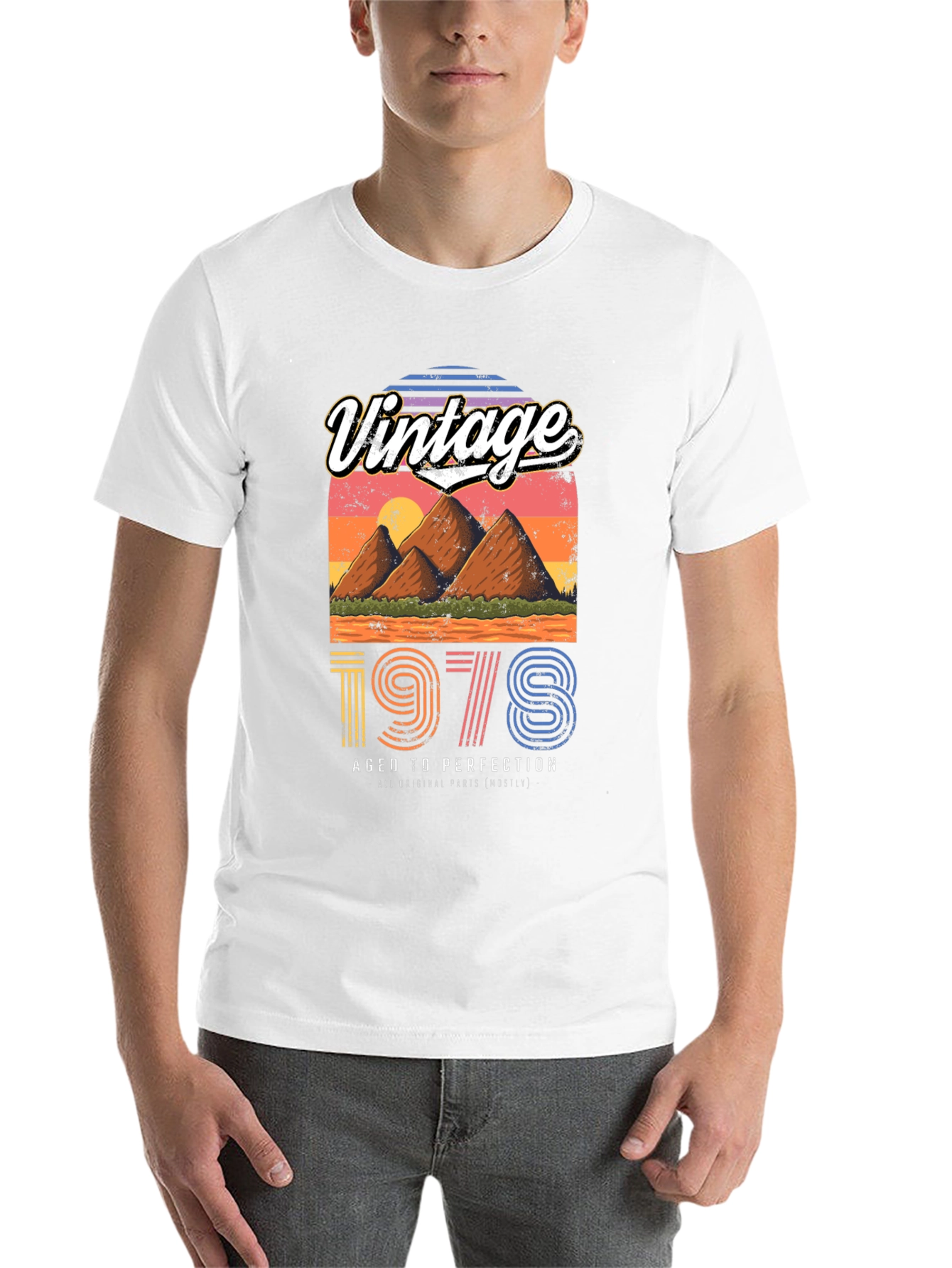 Black Vintage 1978 Aged to Perfection T-Shirt view 14