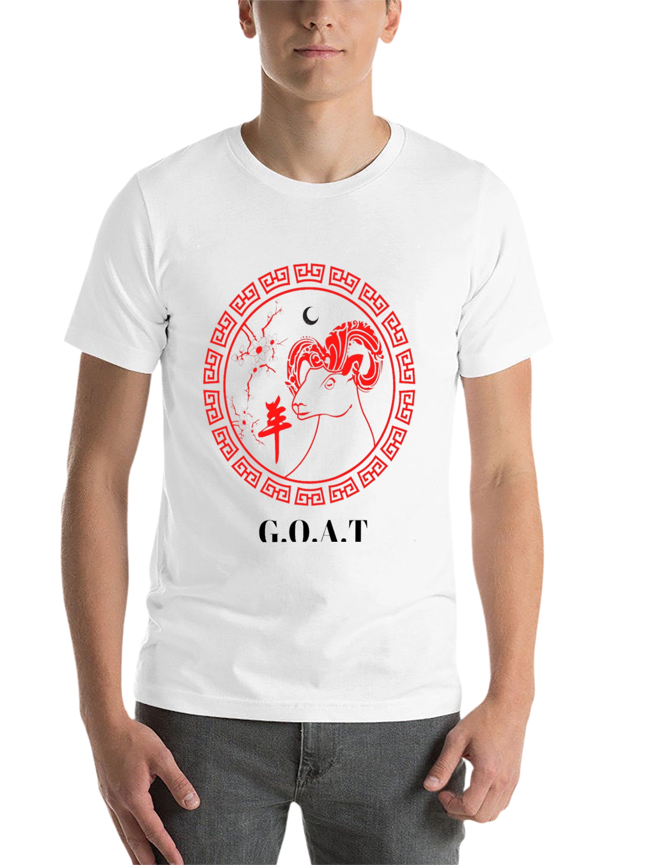 Black Year of the Goat Graphic T-Shirt - Black view 14