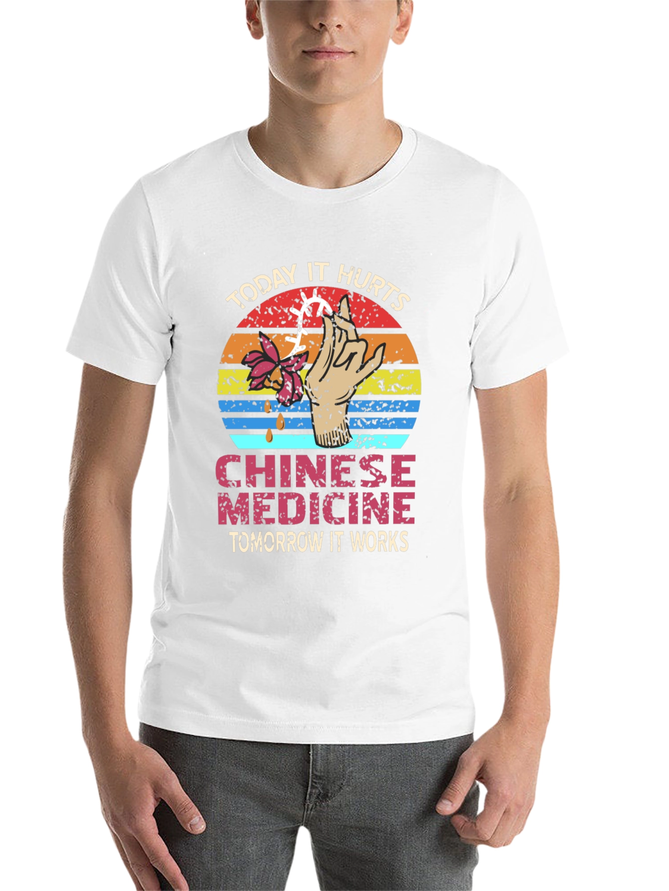 Black Chinese Medicine T-Shirt: Today It Hurts view 14