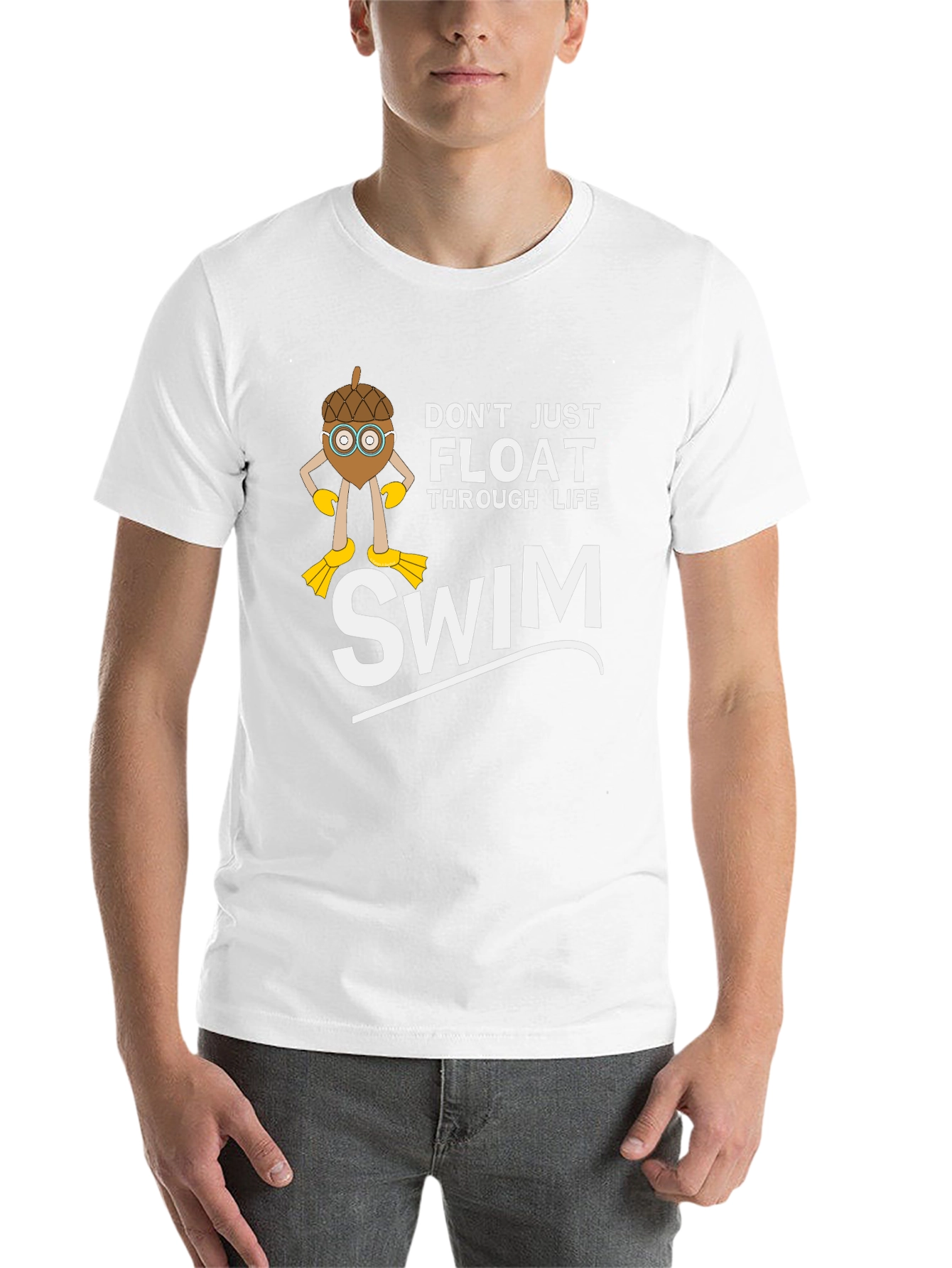 Black Don't Just Float Through Life - Swim T-Shirt view 14