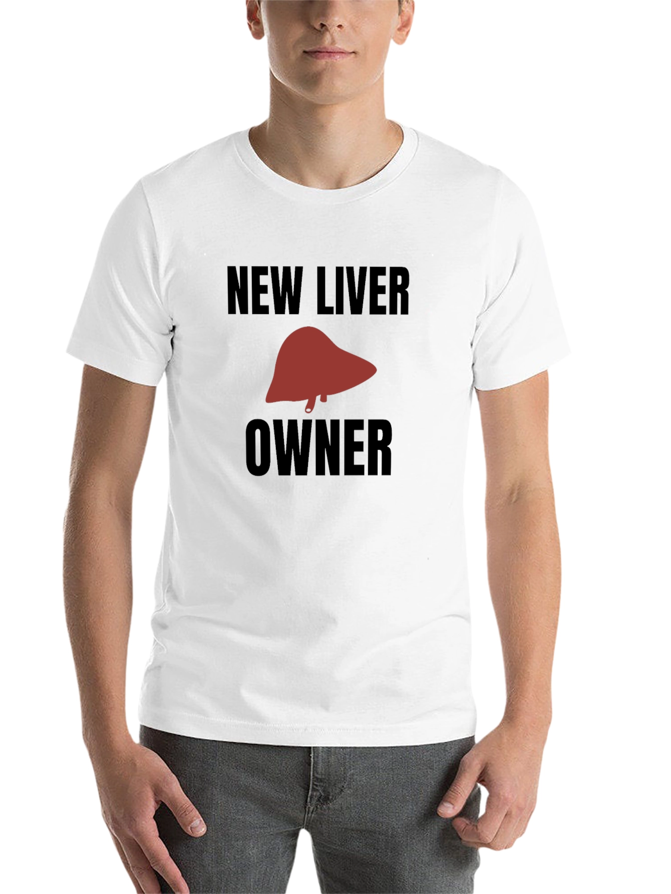 Black New Liver Owner Graphic Tee - Black Humor T-Shirt view 14