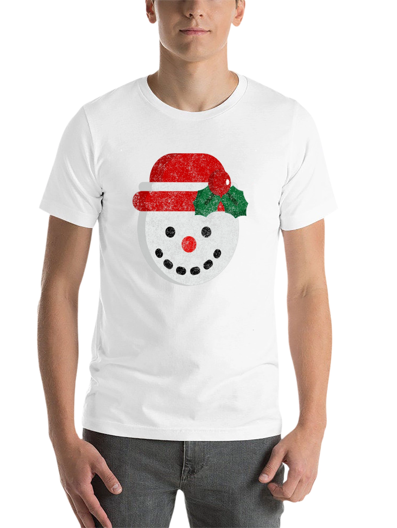 Black Festive Snowman Graphic Tee - Holiday Cheer view 14