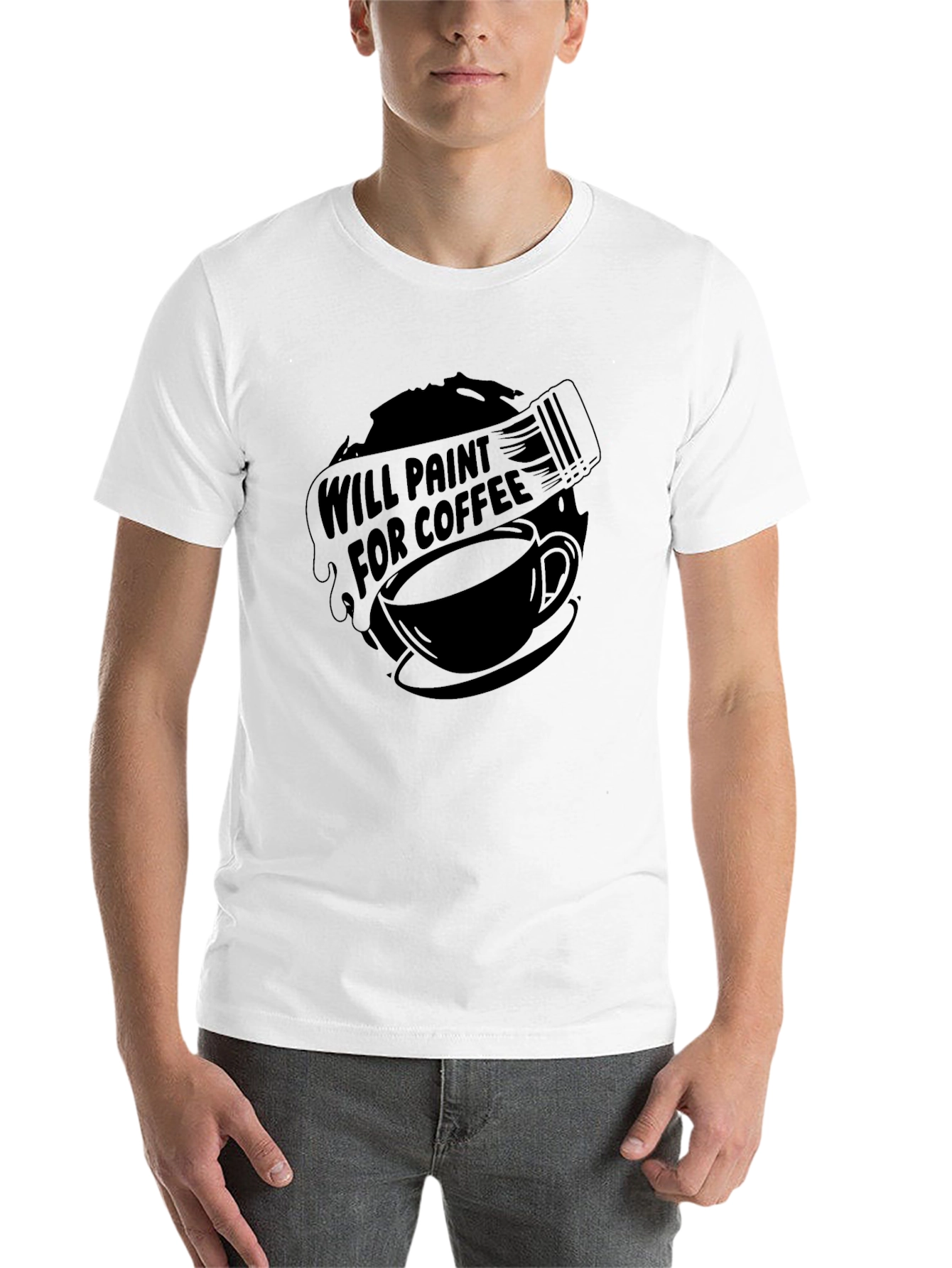 Black Will Paint for Coffee - Graphic Tee view 14