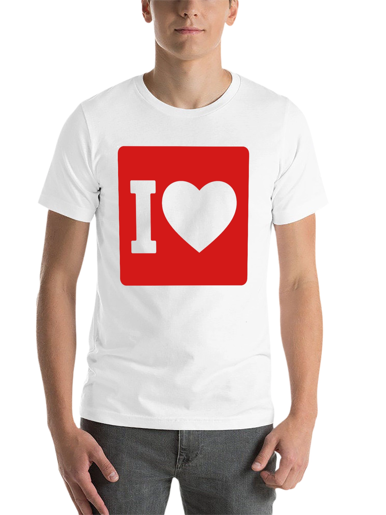 Black I Love Heart Graphic T-Shirt - Black Cotton Tee view 14