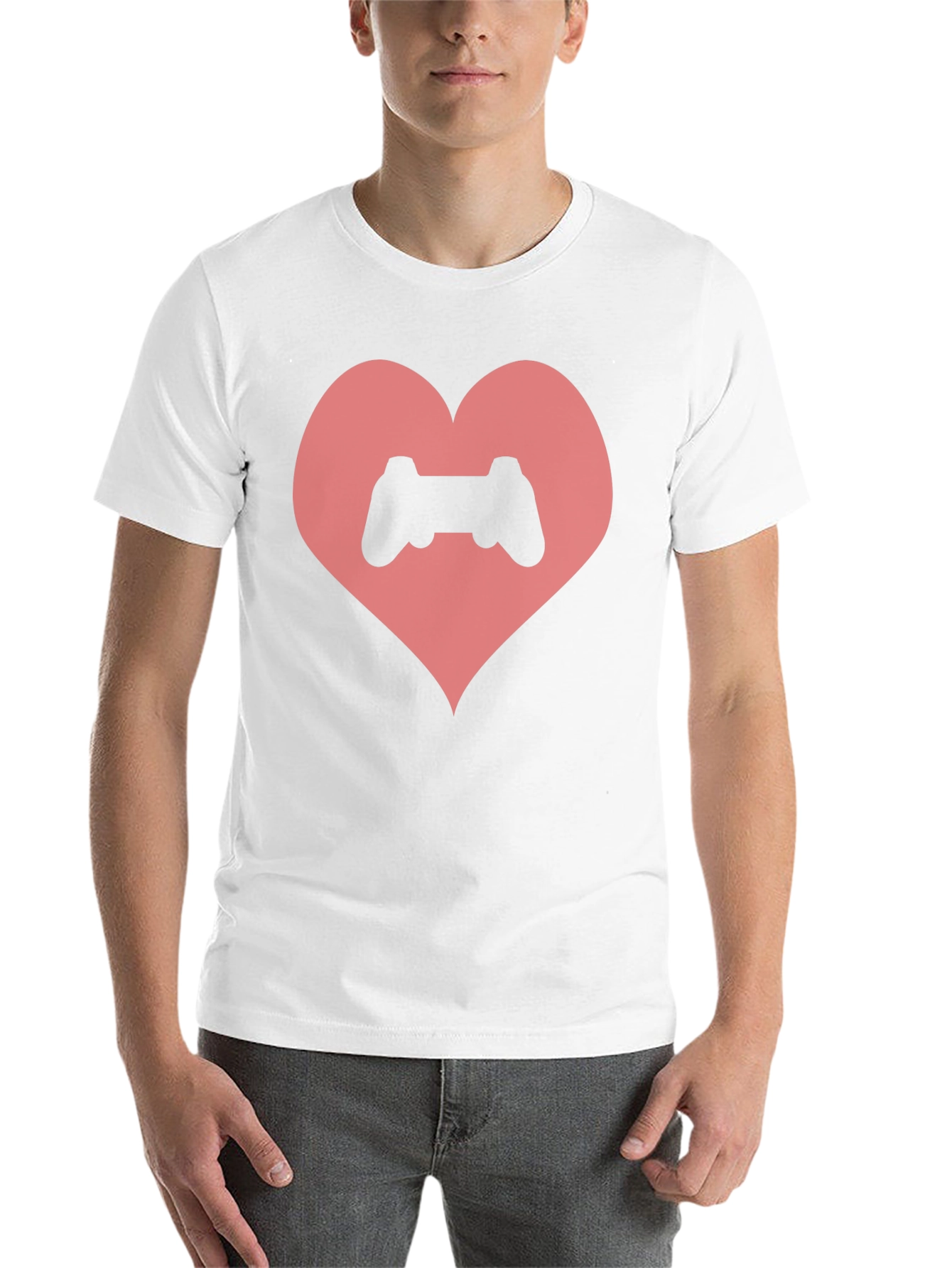 Black Gamer Heart T-Shirt - Love Gaming Tee view 14