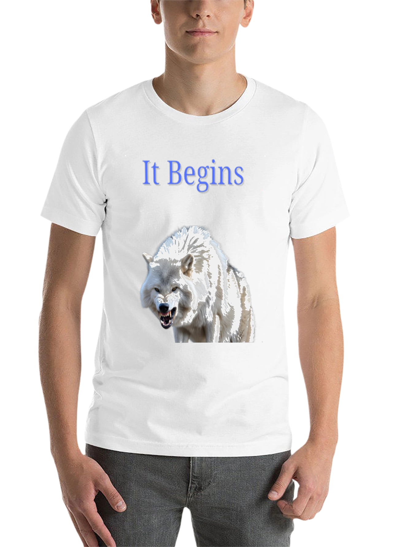 Black It Begins Wolf Graphic T-Shirt view 14