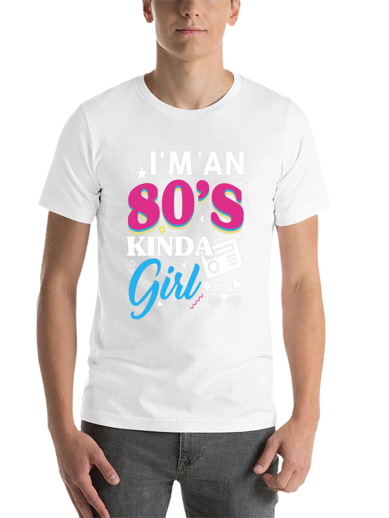 Black I'm an 80s Kinda Girl Graphic Tee view 14