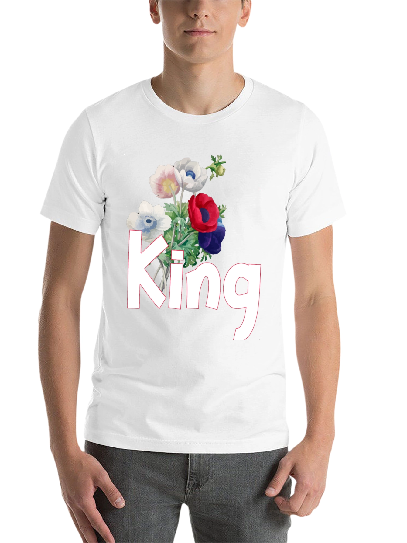 Black Floral King T-Shirt view 14