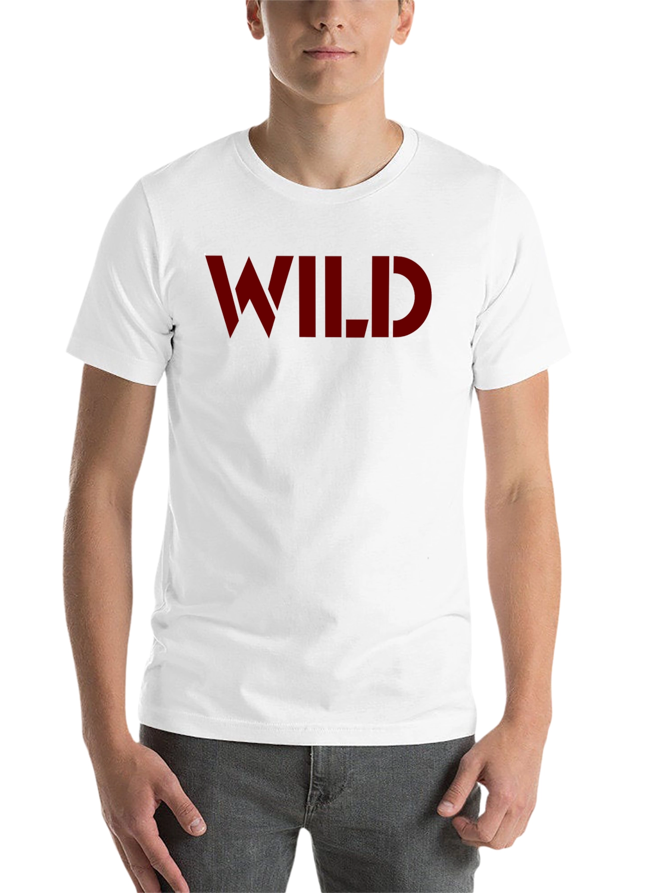 Black Bold WILD Graphic Tee - Classic Crew Neck T-Shirt view 14