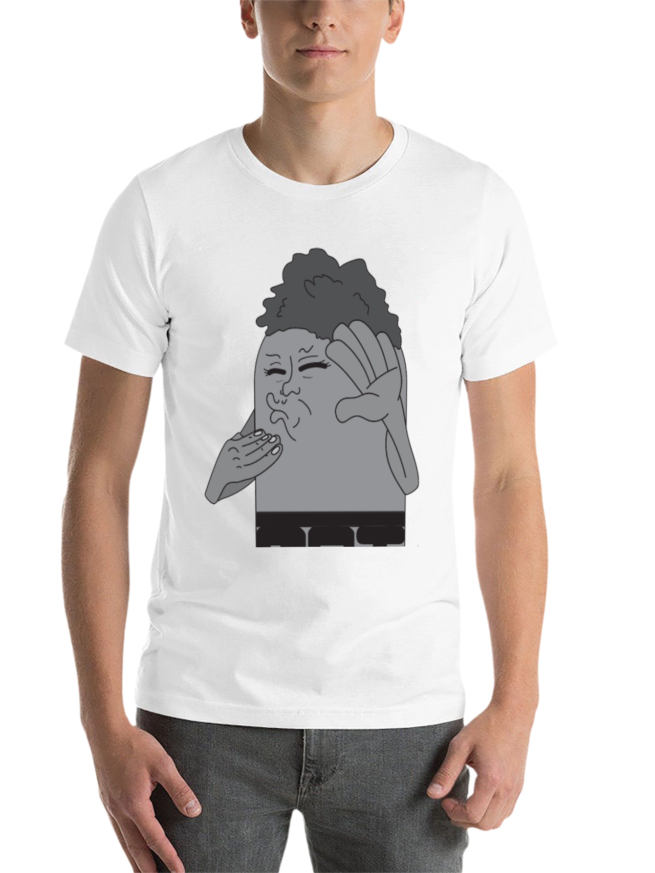 Black Cartoon Character Graphic T-Shirt view 14