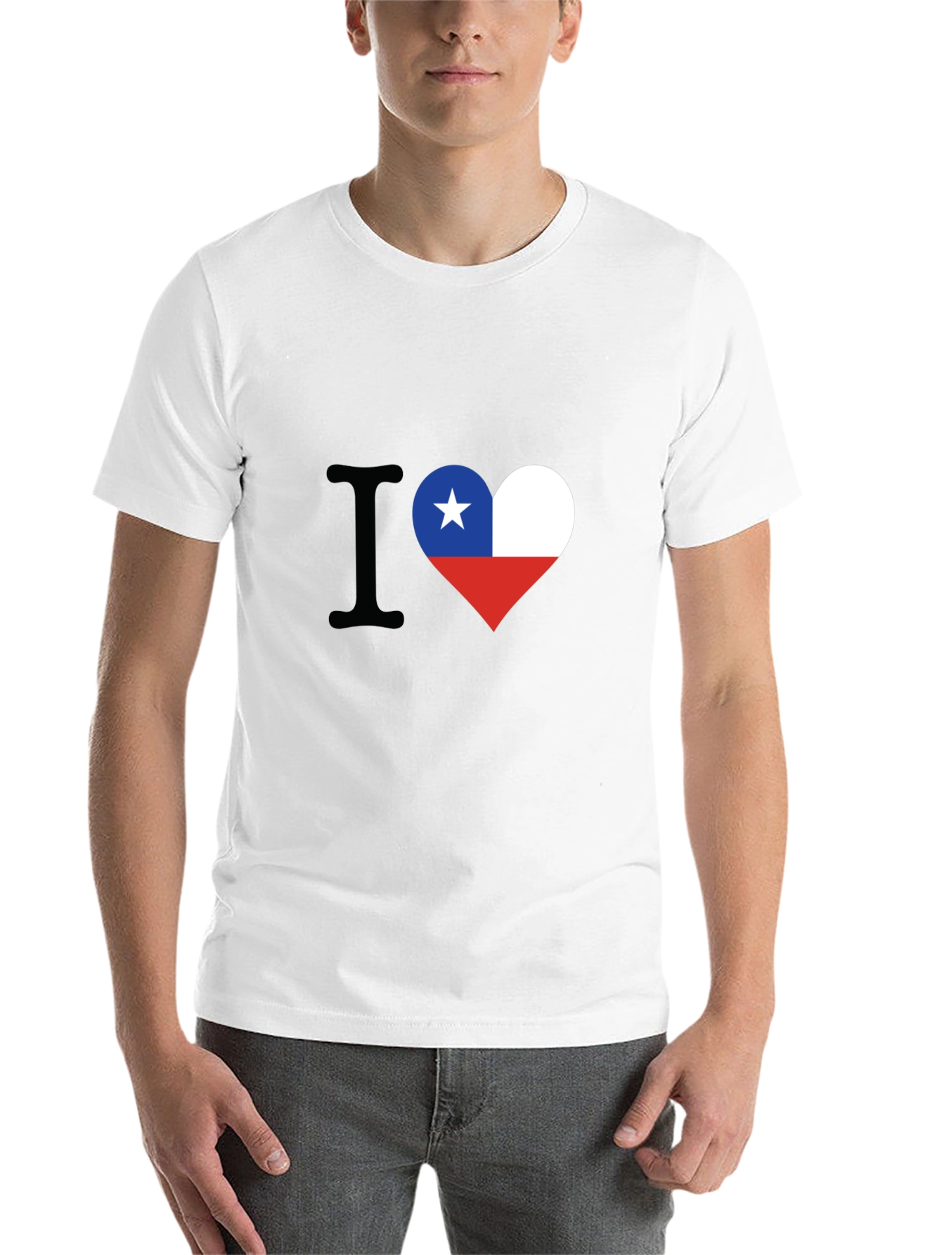 I Love Chile Heart Flag Black T-Shirt - 14
