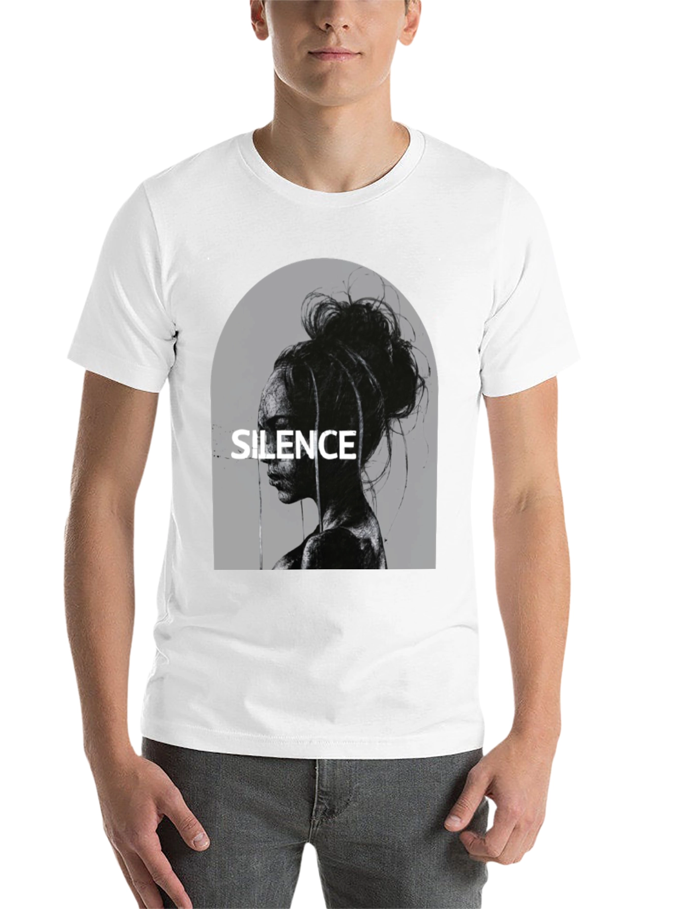 Black Silence Graphic T-Shirt - Stylish Unisex Tee view 14
