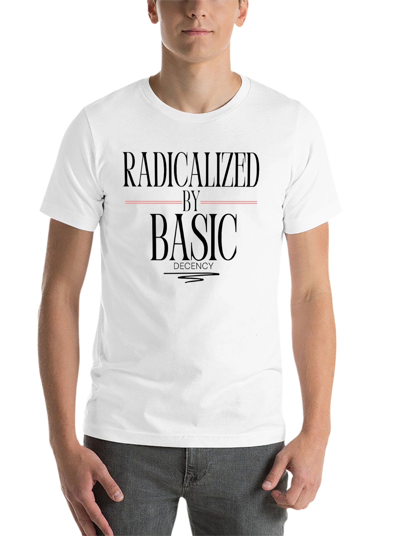 Black Radicalized by Basic Decency Graphic Tee - Unisex view 14
