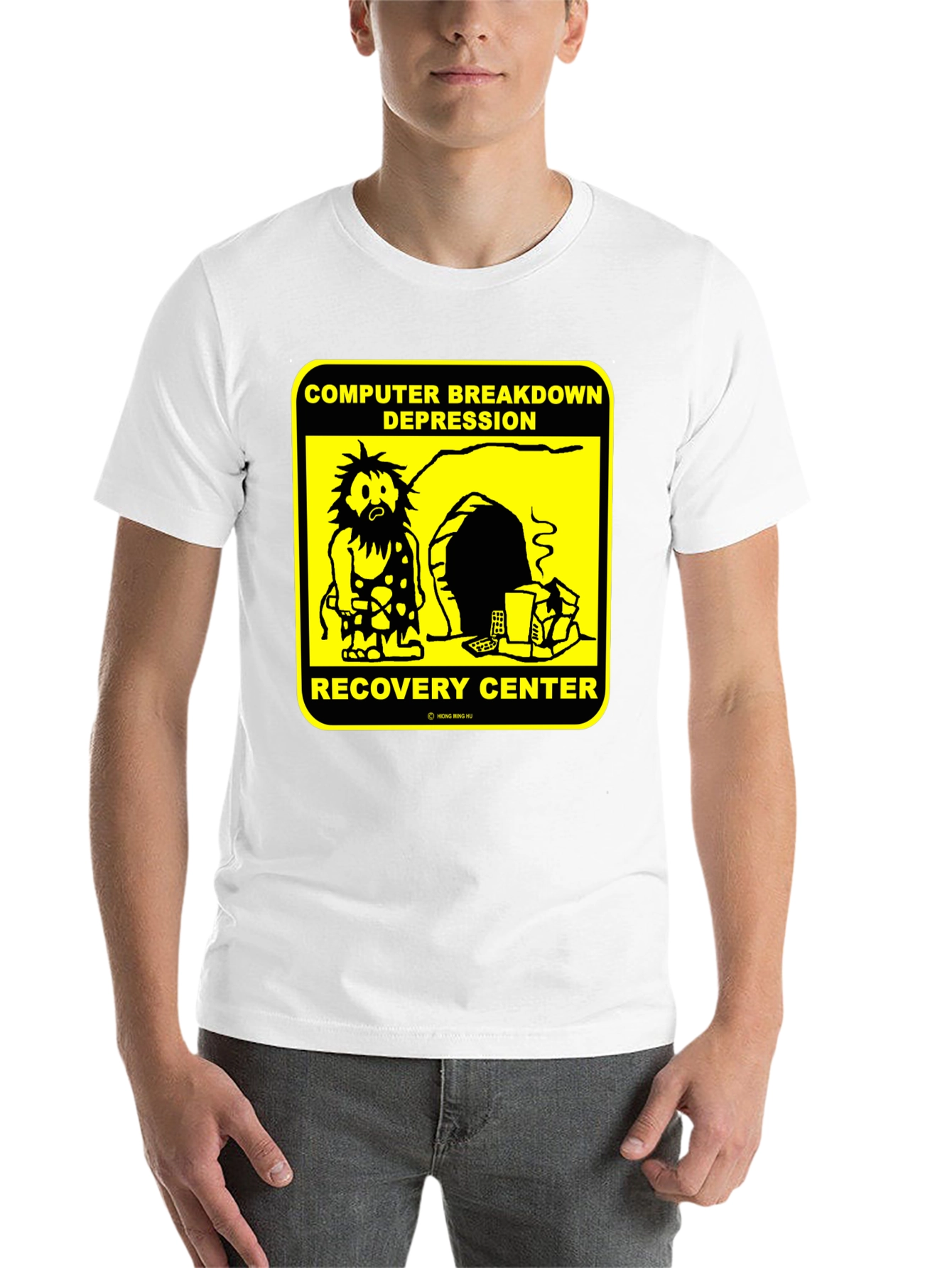Black Computer Breakdown Recovery Center T-Shirt view 14