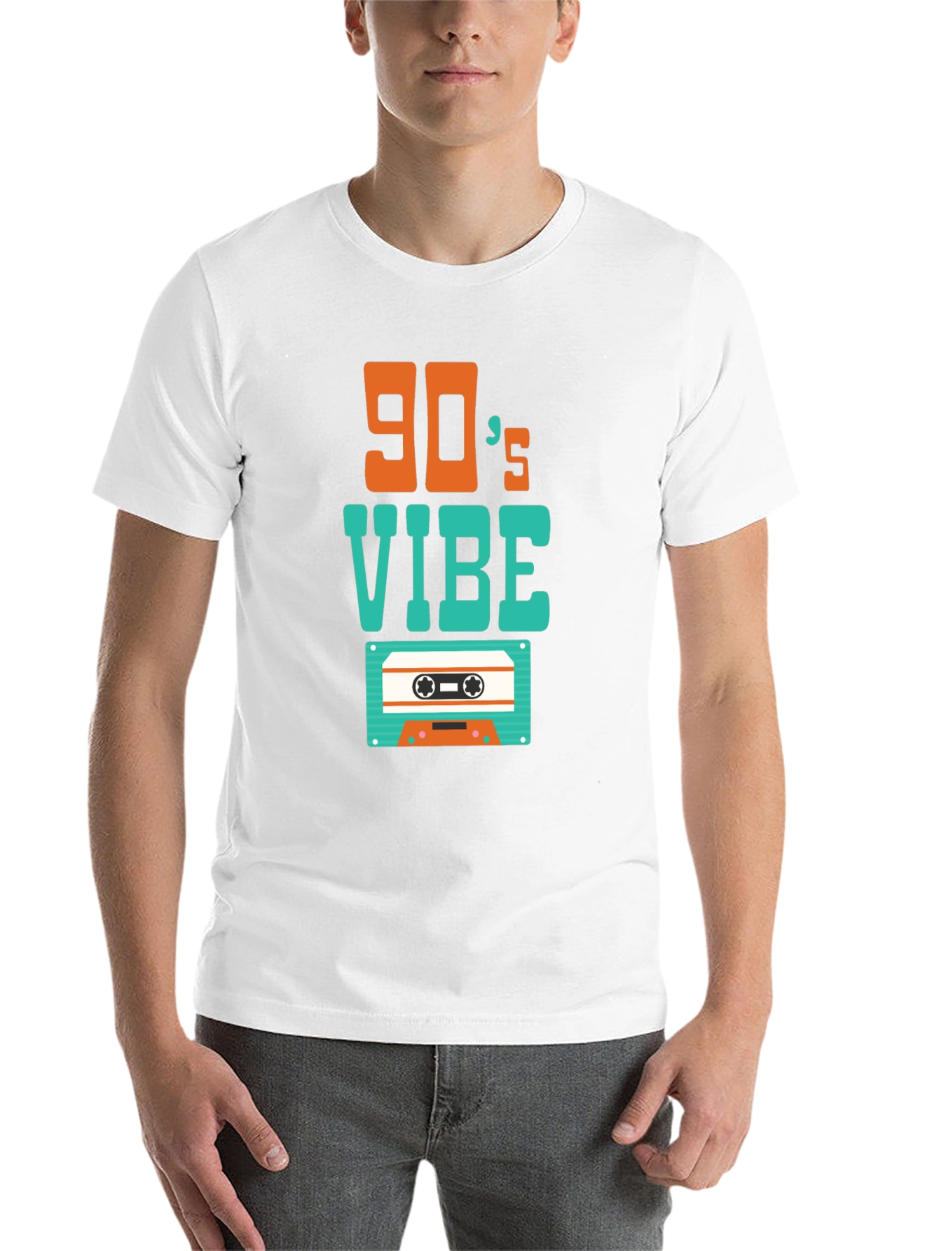 90's Vibe Graphic T-Shirt Retro Cassette Tape Design - 14