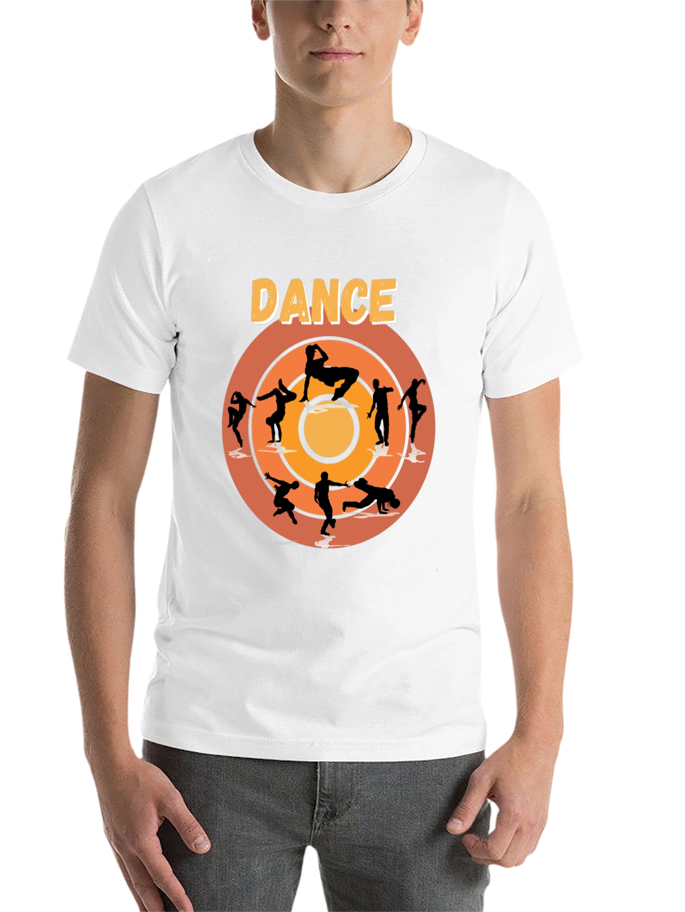 Black Dance Silhouette Graphic Tee - Stylish Cotton T-Shirt view 14