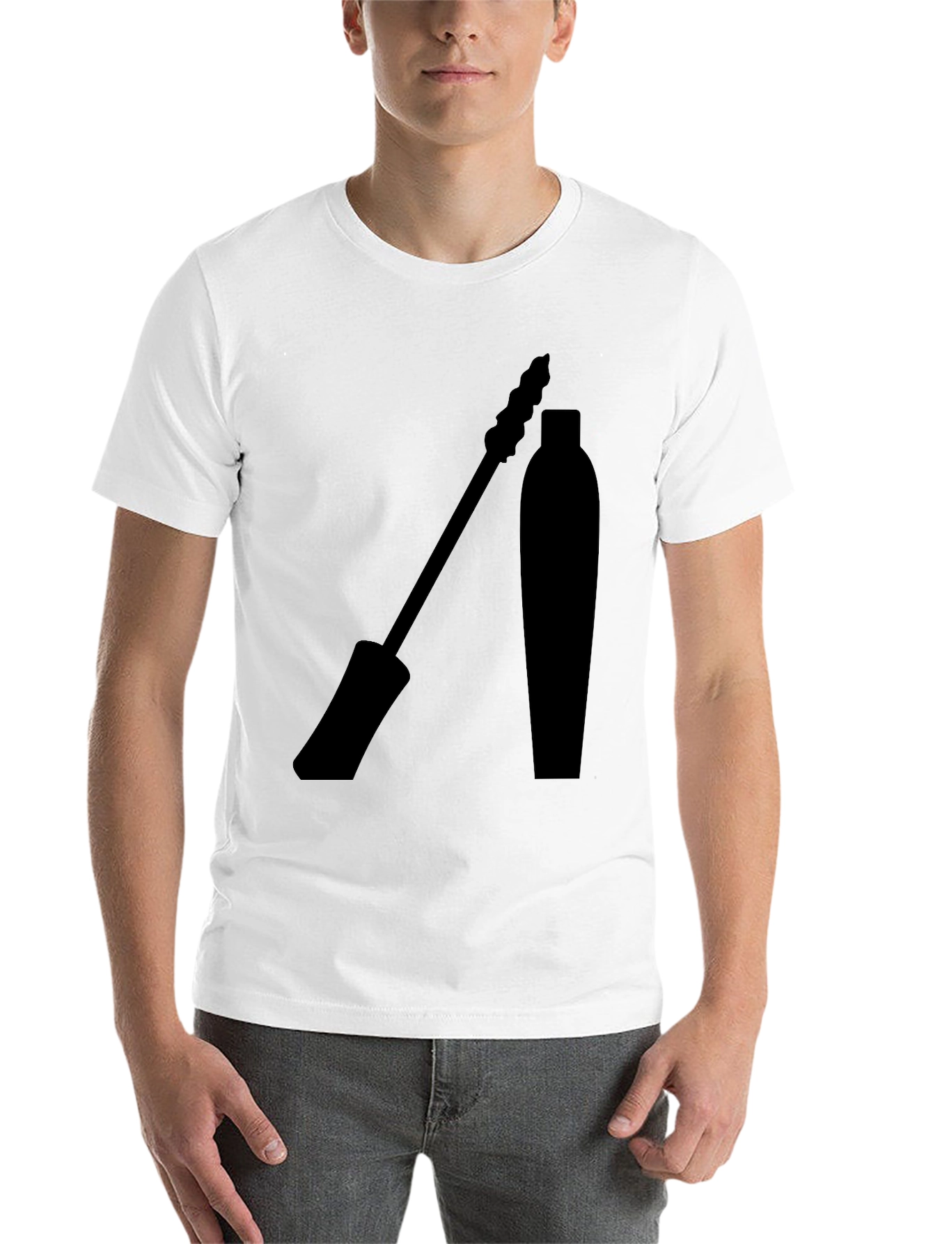 Black Mascara Graphic Tee - Stylish Eyelash Design T-Shirt view 14