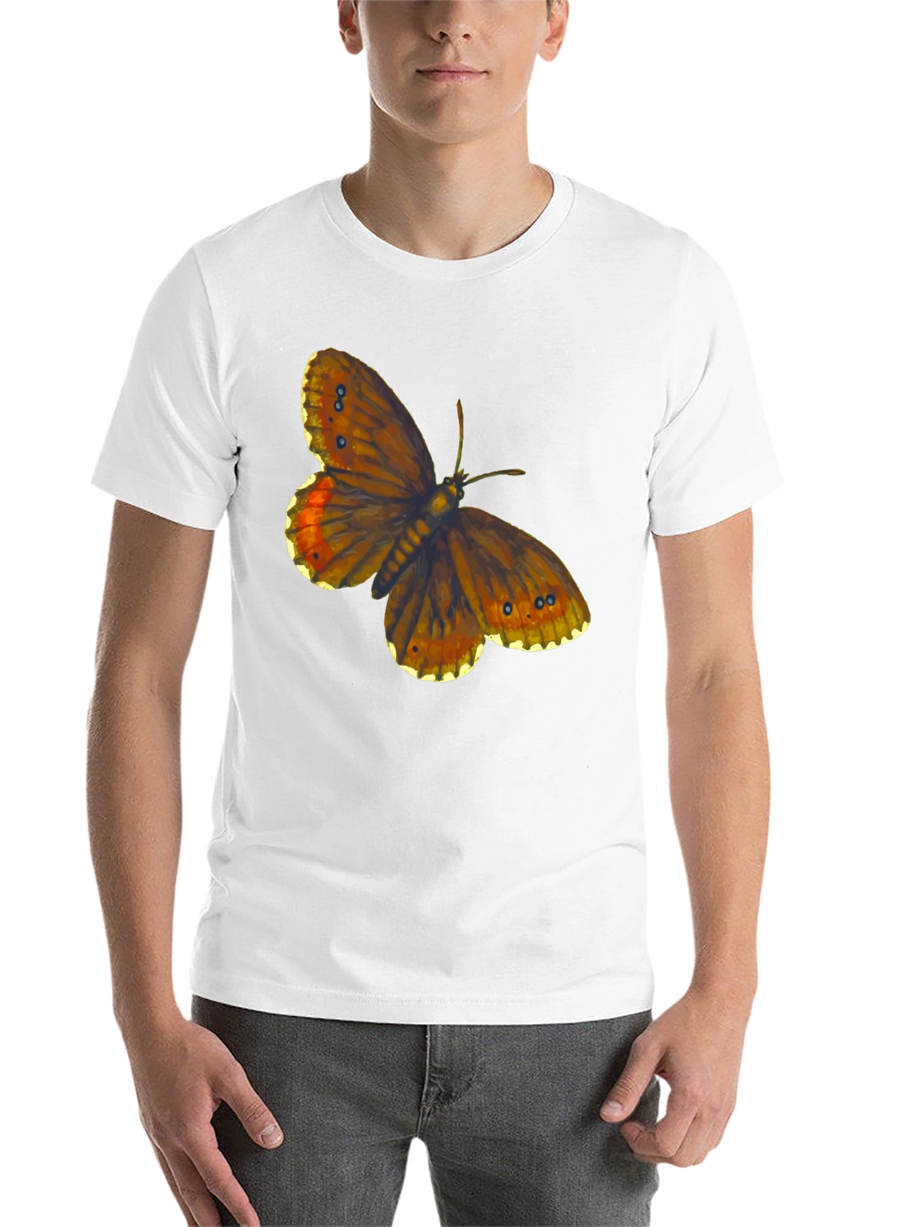 Black Butterfly Graphic Tee - Trendy Casual Wear view 14