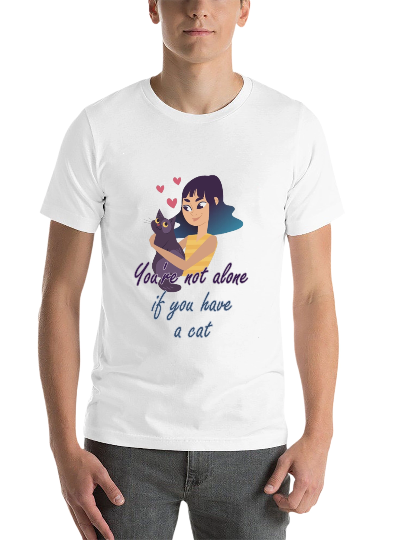 Black Cat Lover T-Shirt: You're Not Alone If You Have a Cat view 14