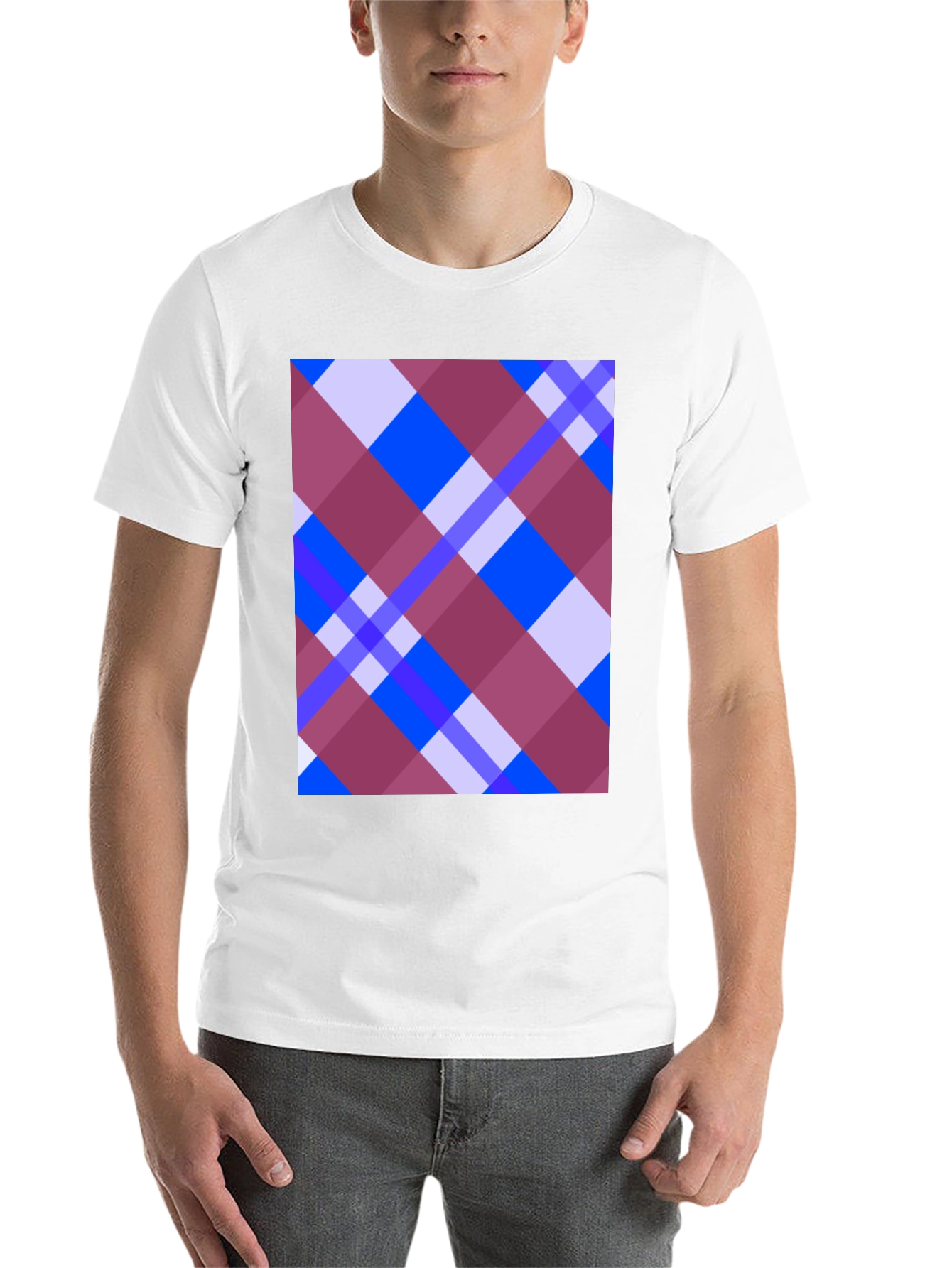 Black Plaid Graphic Tee - Modern Design, Comfortable Fit view 14