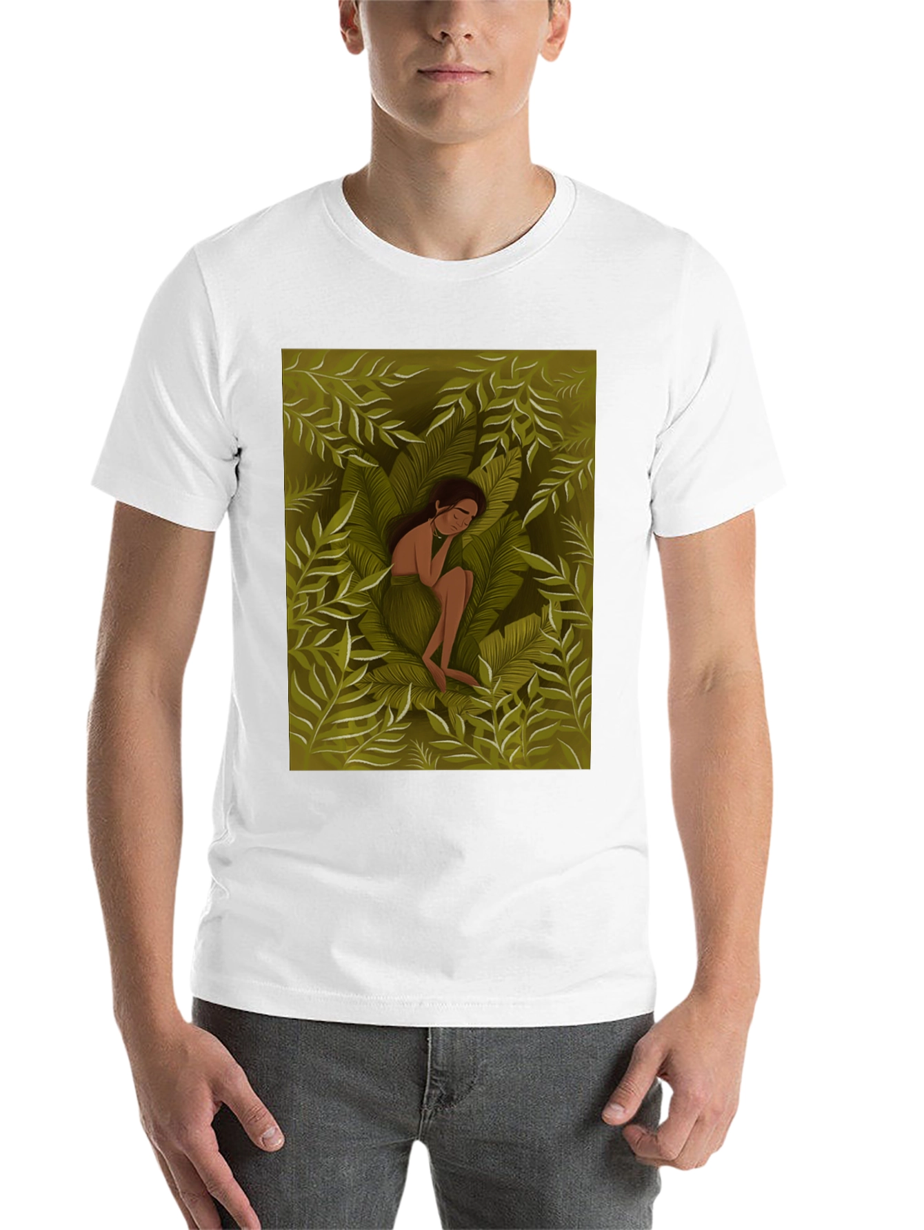 Black Jungle Dream T-Shirt - Nature Inspired Graphic Tee view 14