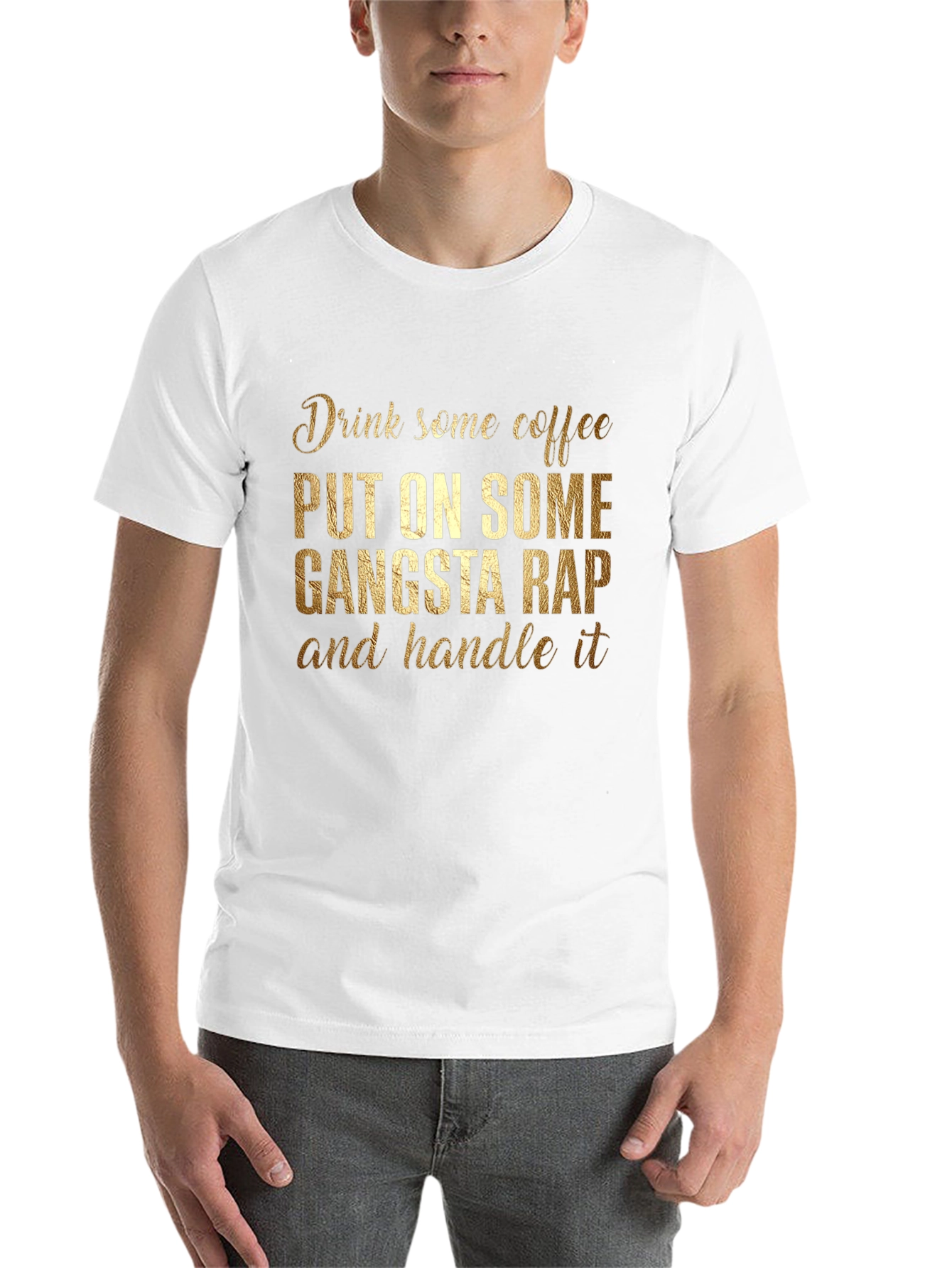 Black Gangsta Rap & Coffee T-Shirt view 14